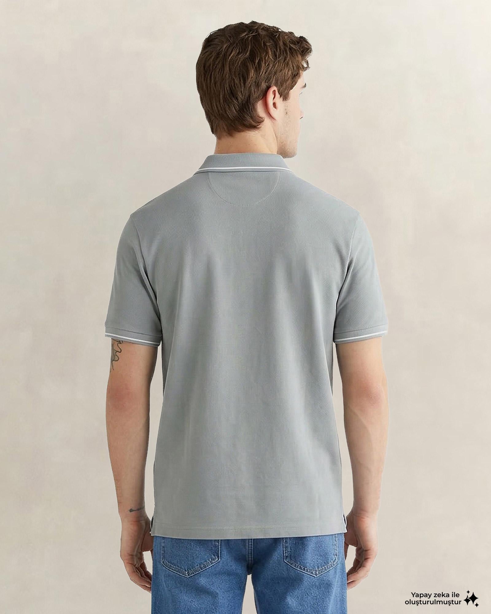 GANT Erkek Yeşil Regular Fit Polo Yaka T-Shirt