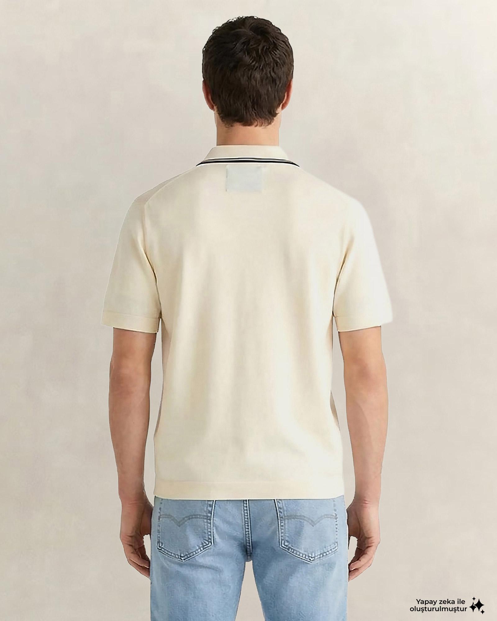 GANT Erkek Krem Regular Fit Kısa Kollu Resort Yaka Gömlek