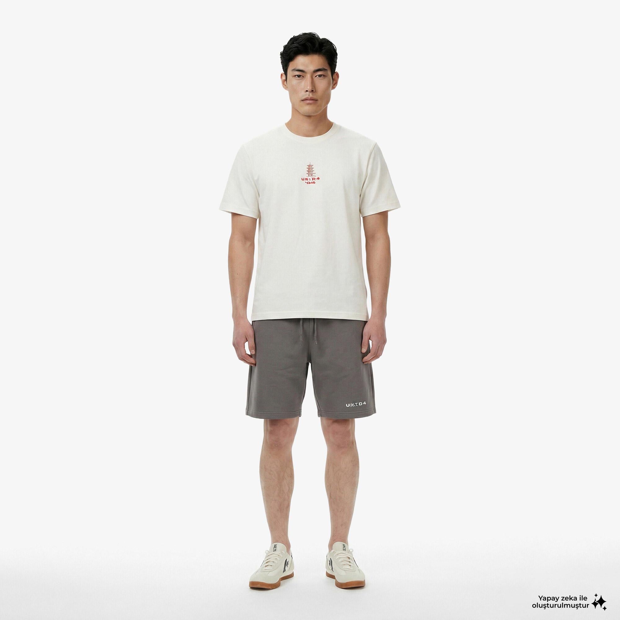 UNITED4 Regular Fit Erkek Bej T-Shirt