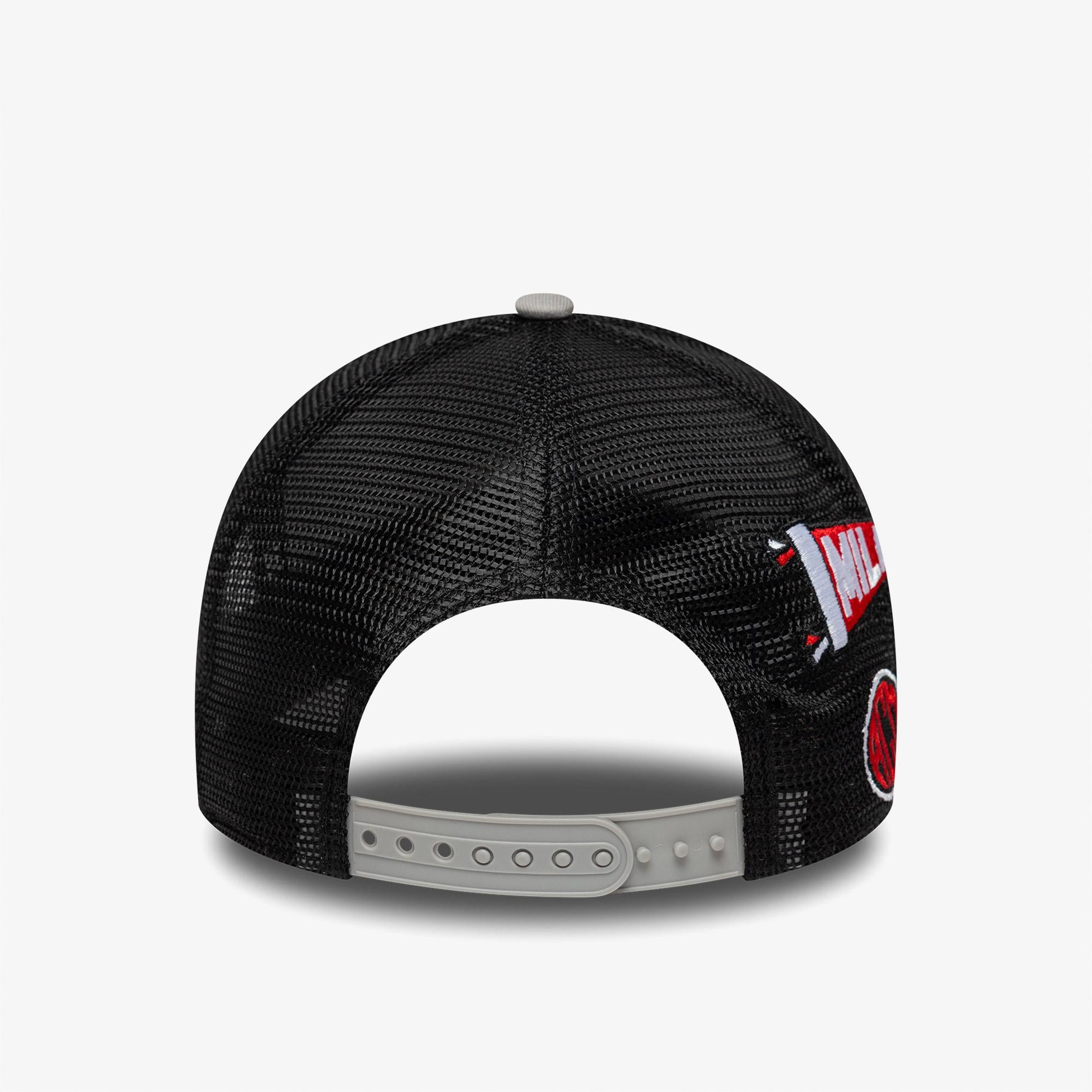 New Era Patch Trucker Ac Milan Unisex Gri Şapka