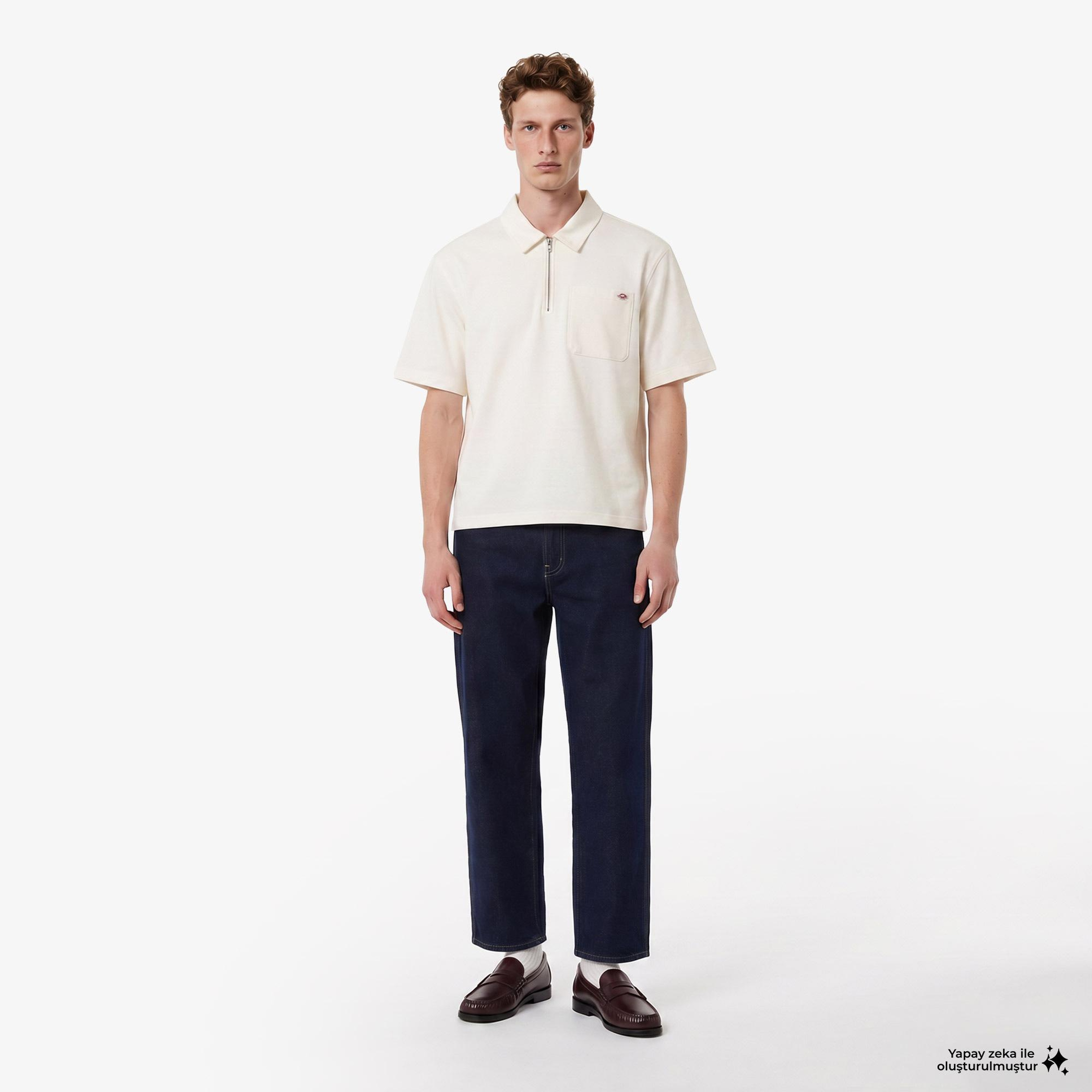 Dickies Cadiz Çeyrek Fermuarlı Erkek Bej Gömlek