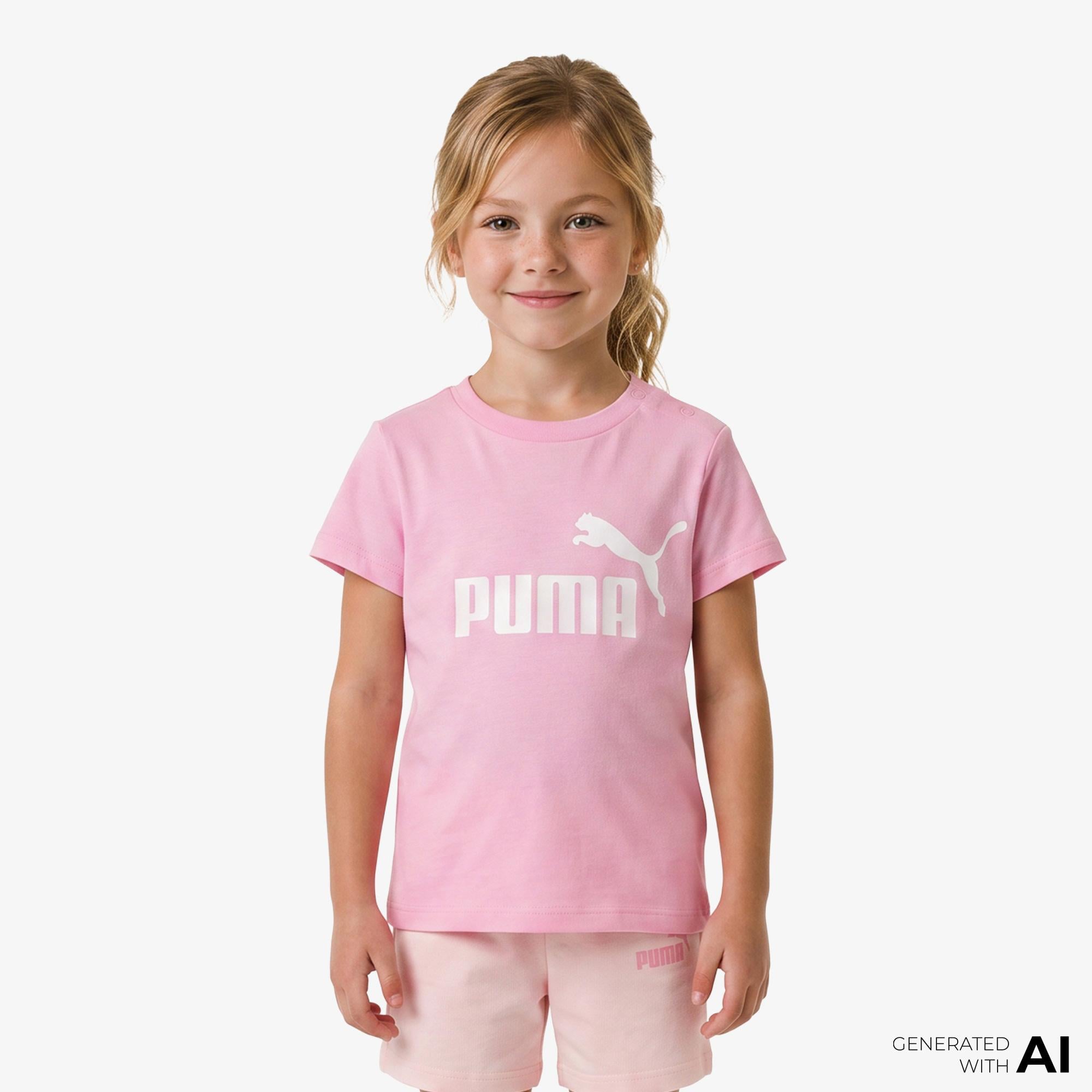 Puma Essentials Çocuk Pembe Şort Takımı