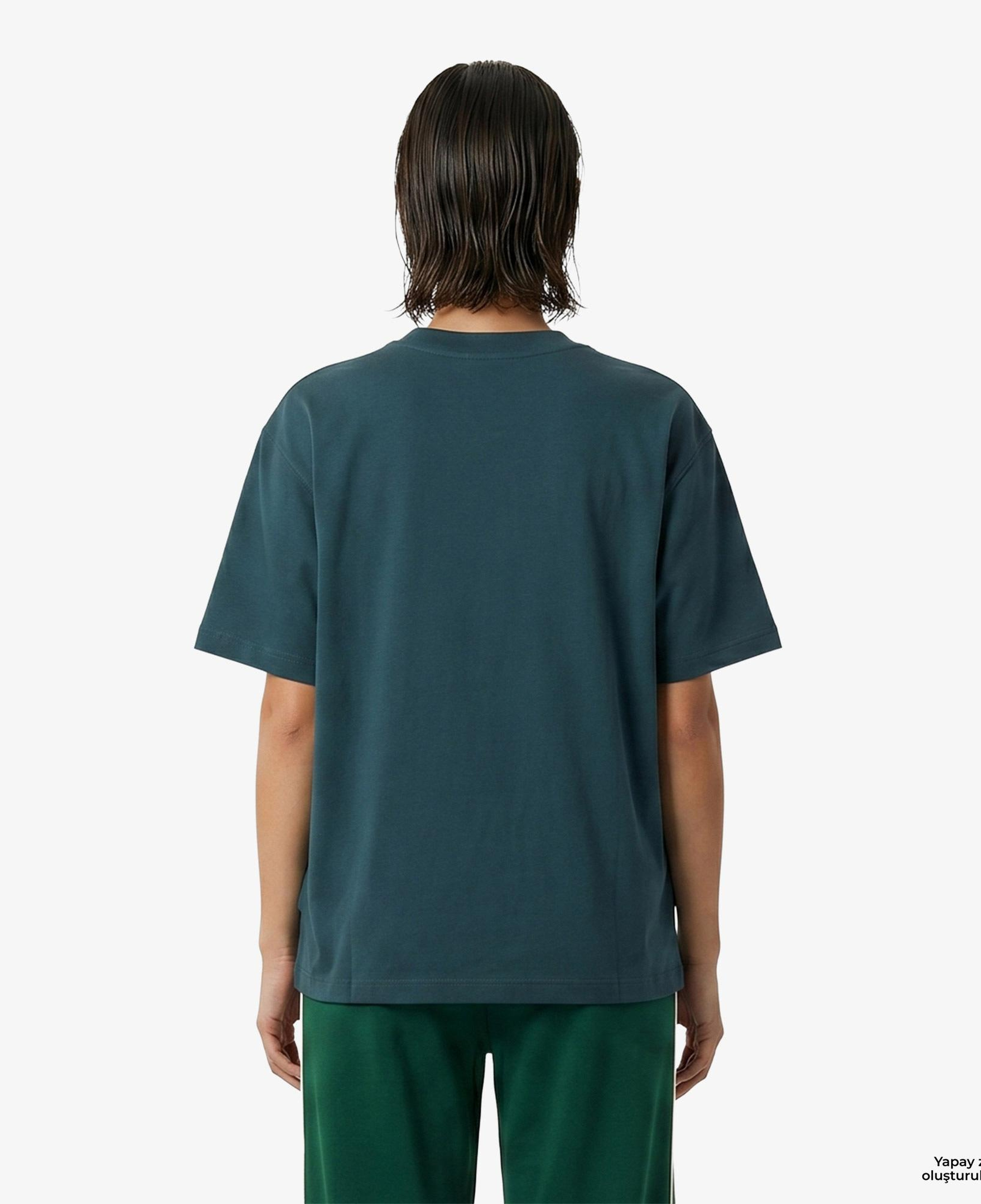 New Balance Sport Graphic Oversized Kadın Yeşil T-Shirt