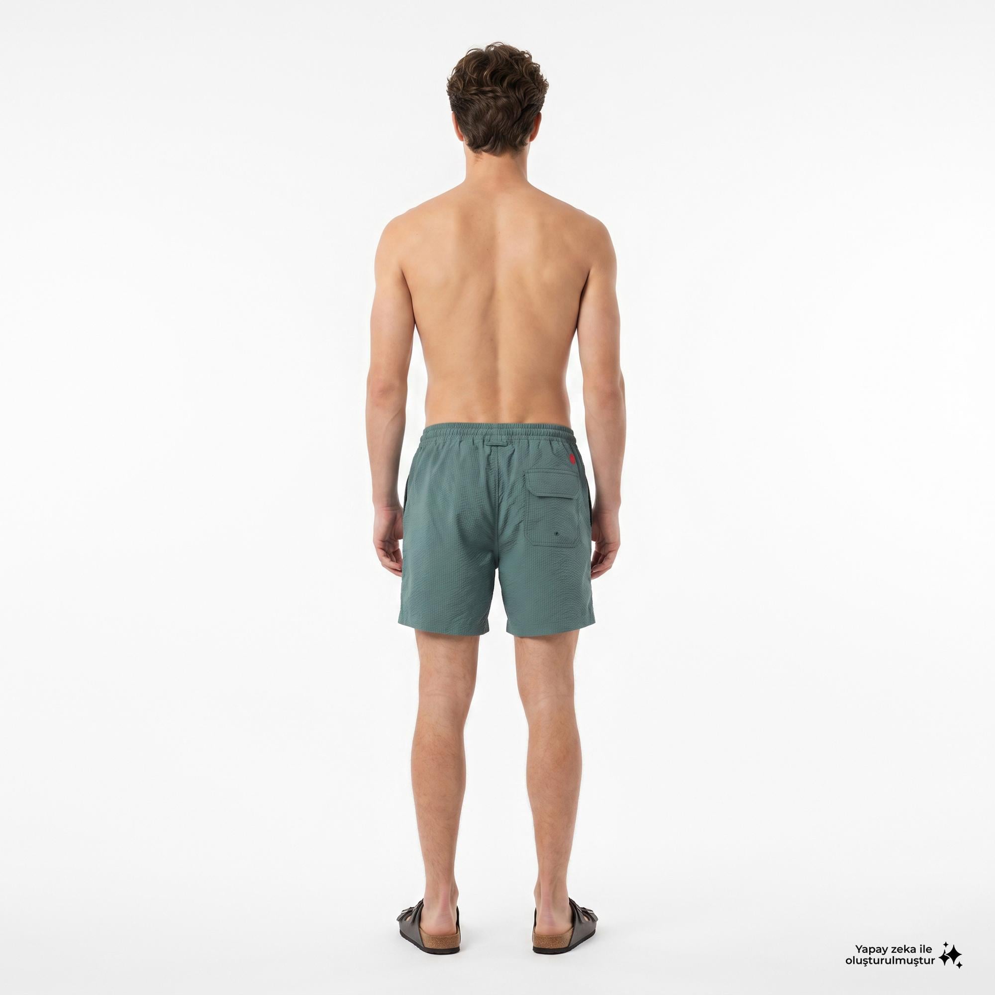 UNITED4 Comfort Fit Erkek Mavi Deniz Şortu