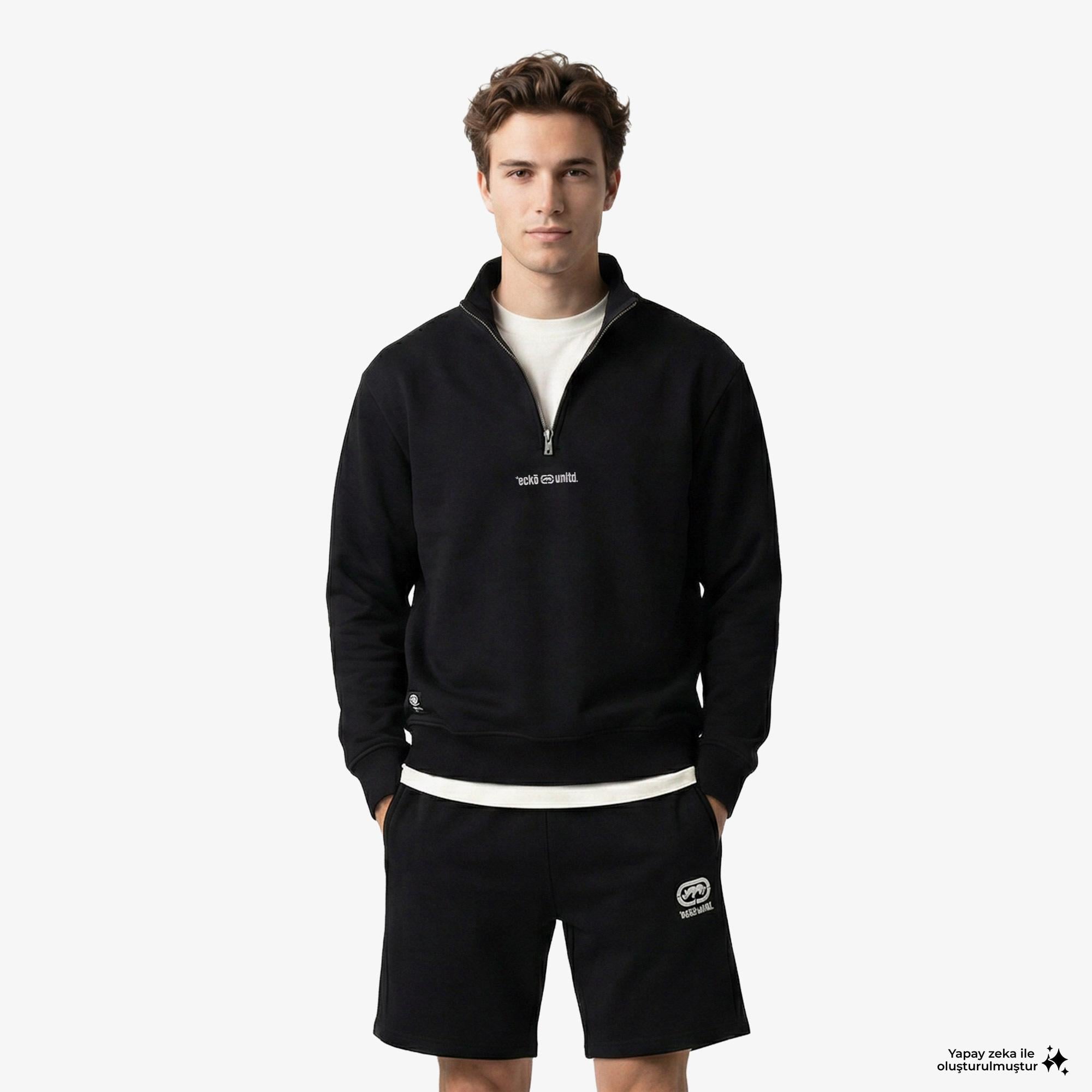 Ecko Myndus Erkek Siyah Sweatshirt