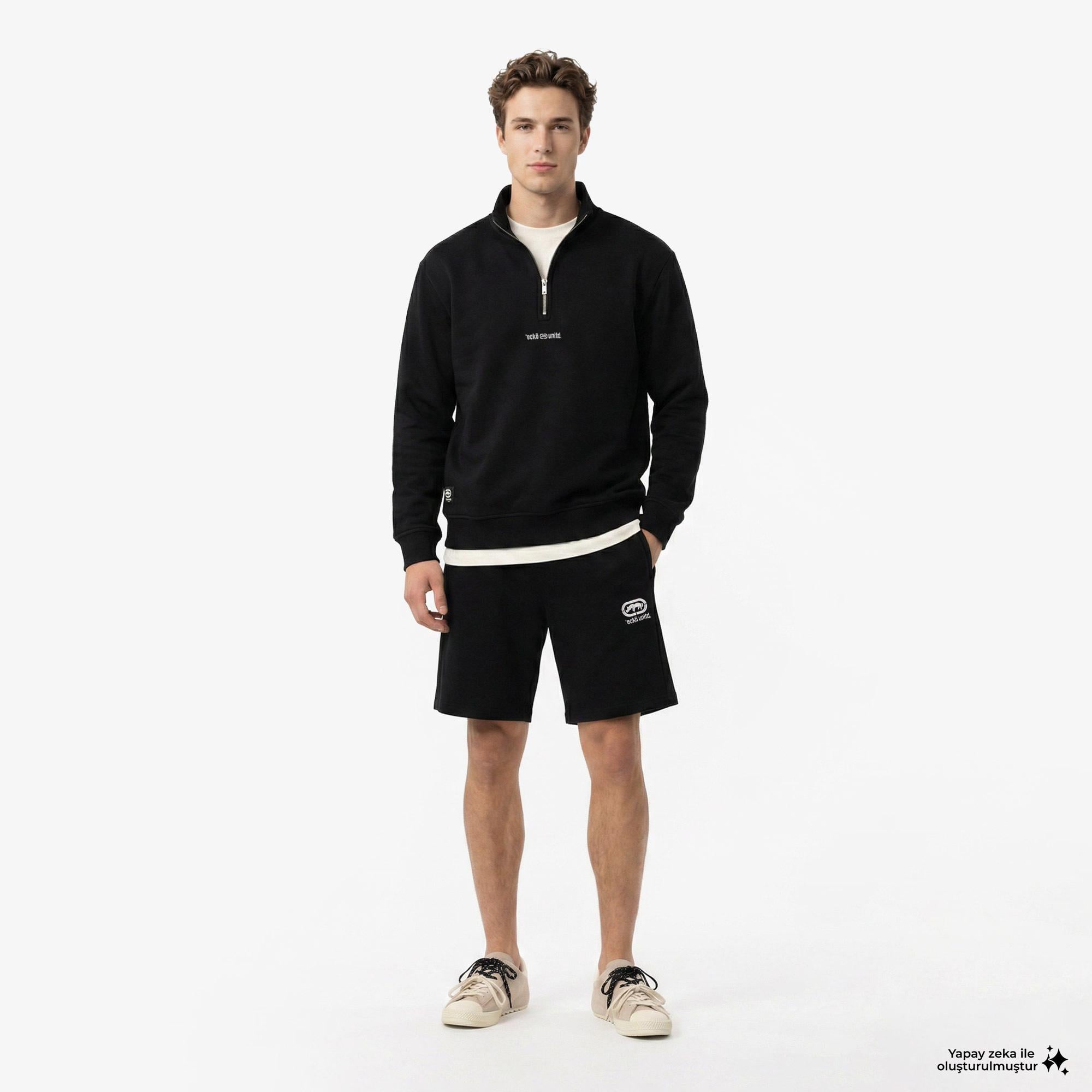 Ecko Myndus Erkek Siyah Sweatshirt