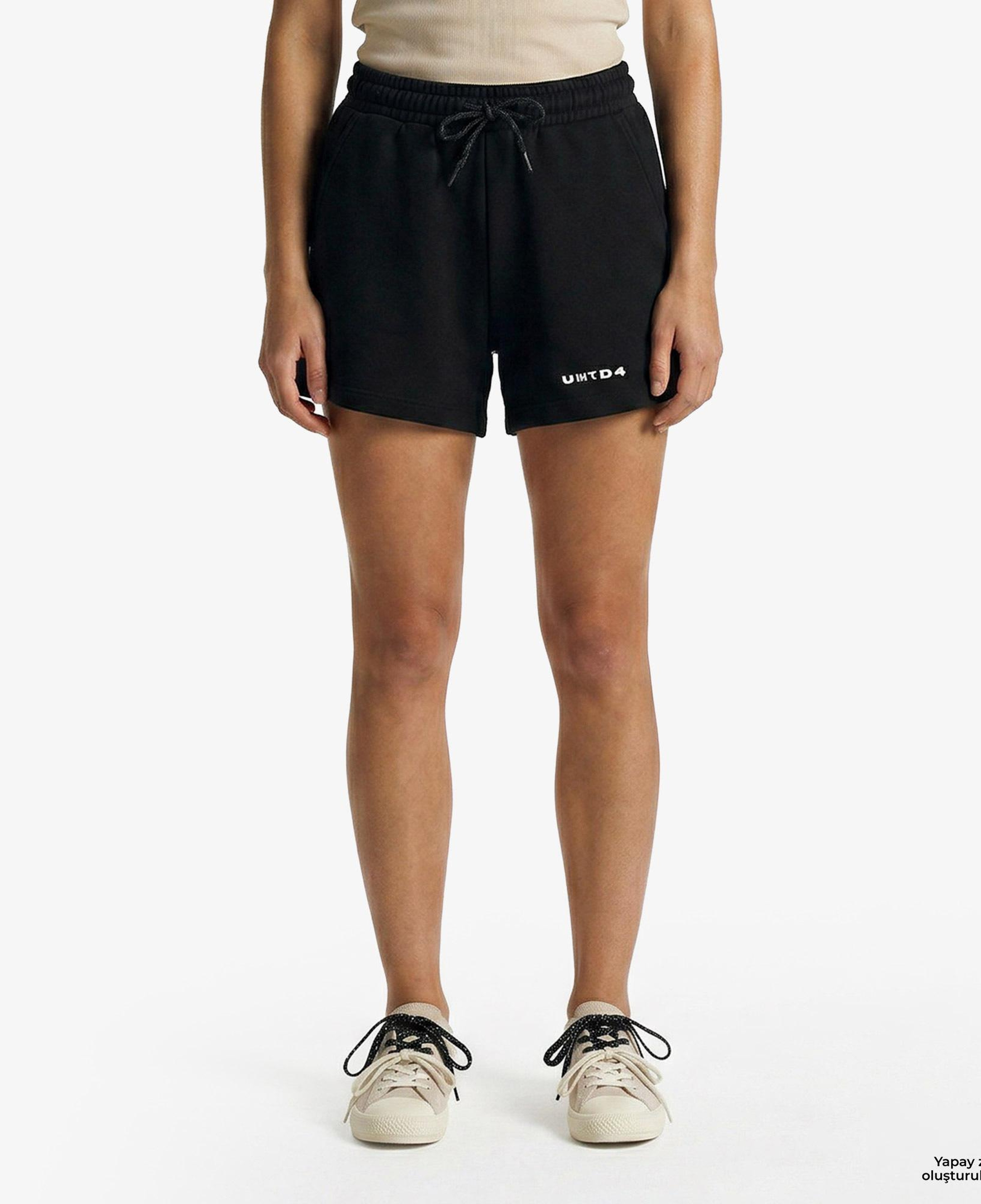 UNITED4 Regular Fit Kadın Siyah Şort