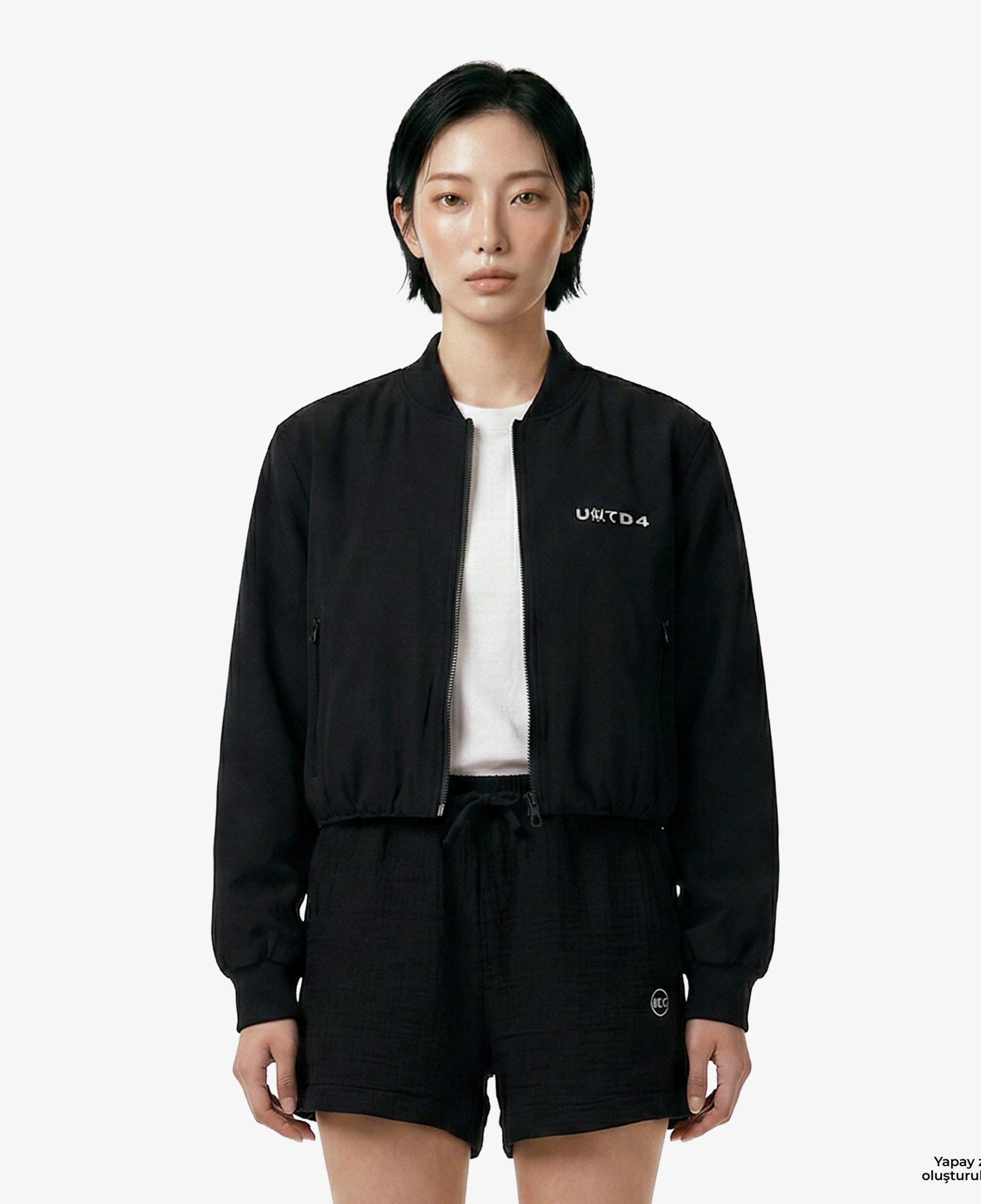 UNITED4 Regular Fit Kadın Siyah Ceket