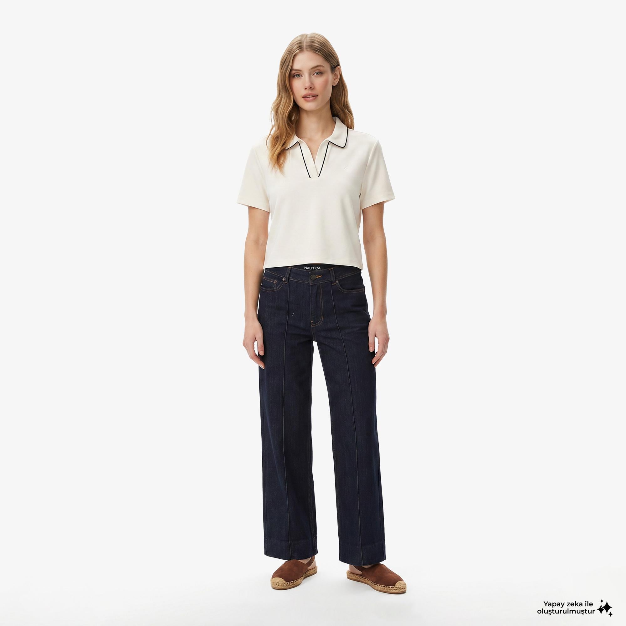 Nautica Kadın Lacivert Slim Fit Denim Pantolon