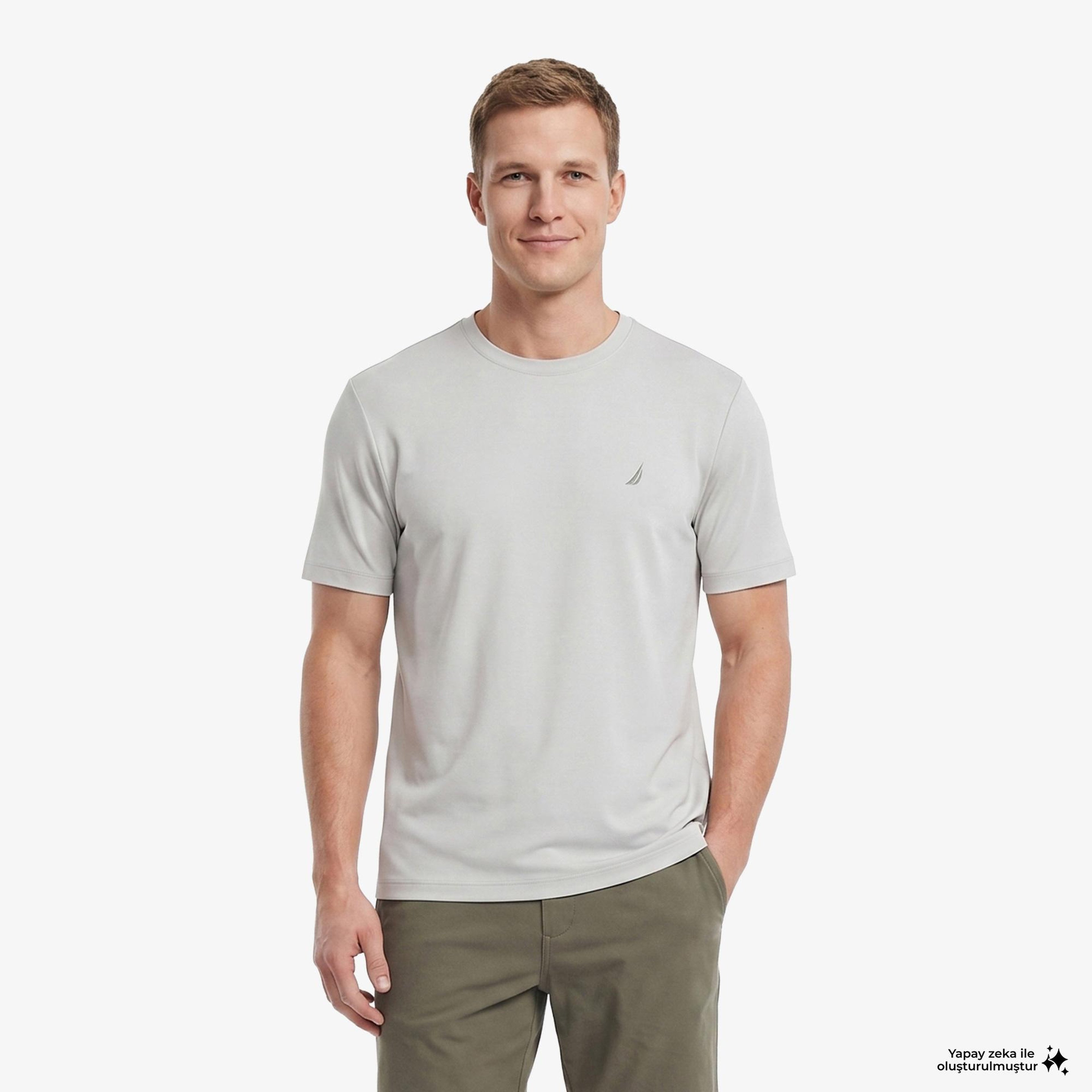 Nautica Erkek Gri T-Shirt