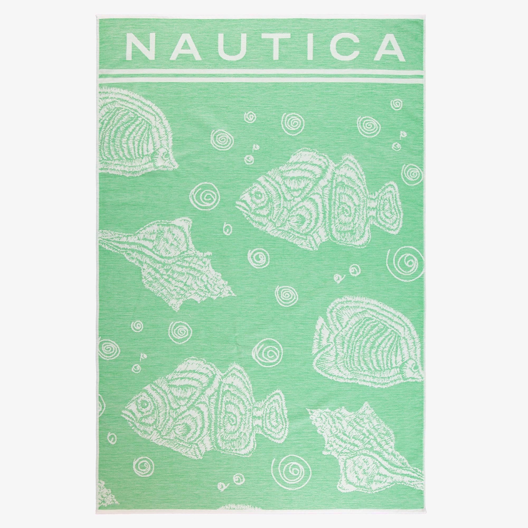 Nautica Unisex Yeşil Desenli Havlu