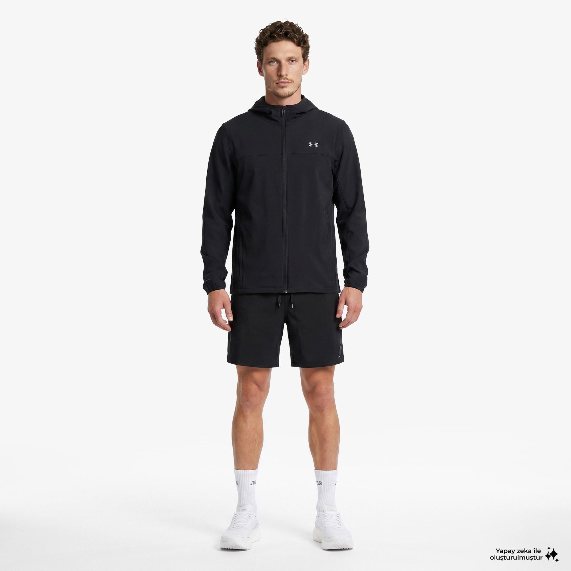 Under Armour Velociti Pro Storm Erkek Siyah Koşu Ceket