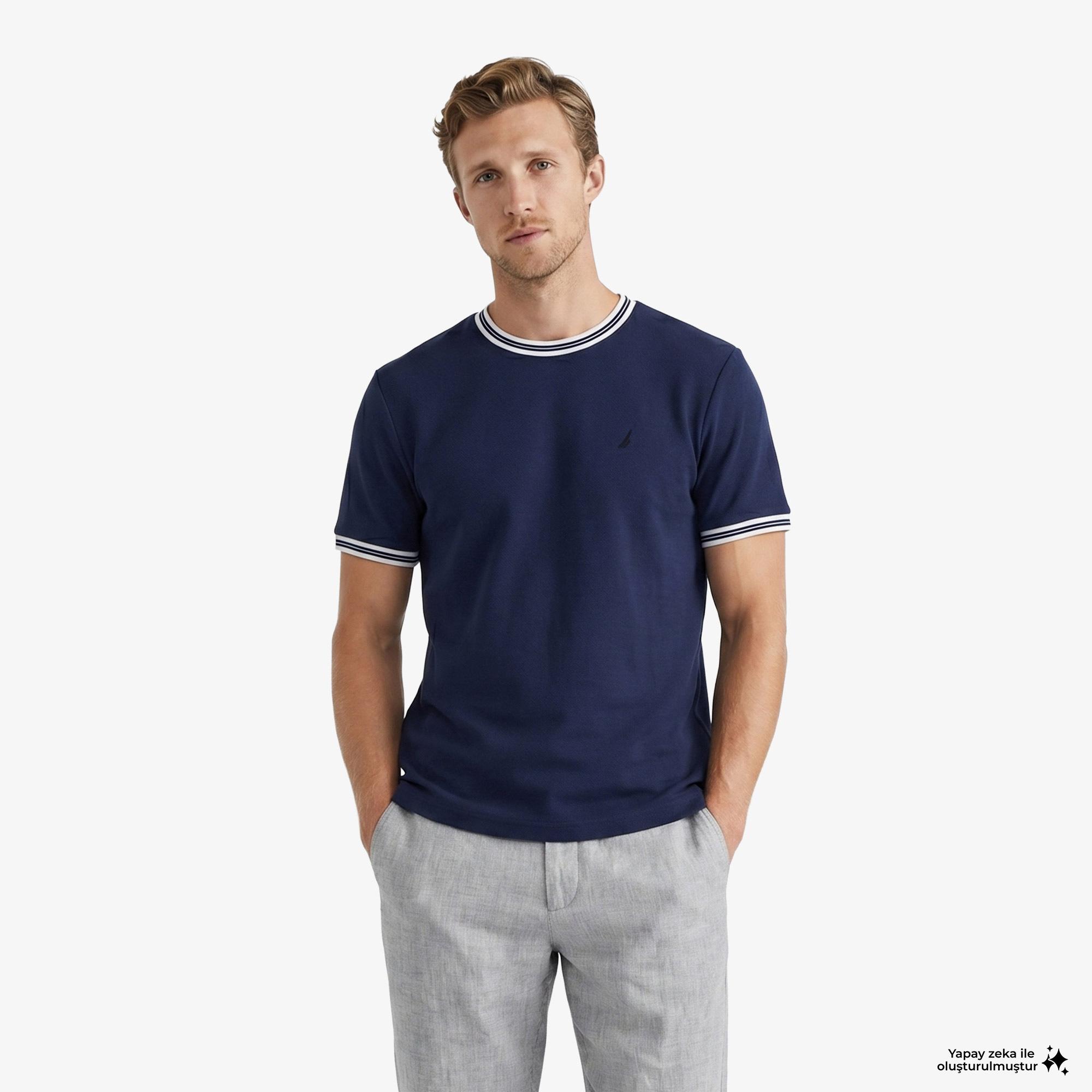 Nautica Erkek Lacivert Regular Fit T-Shirt