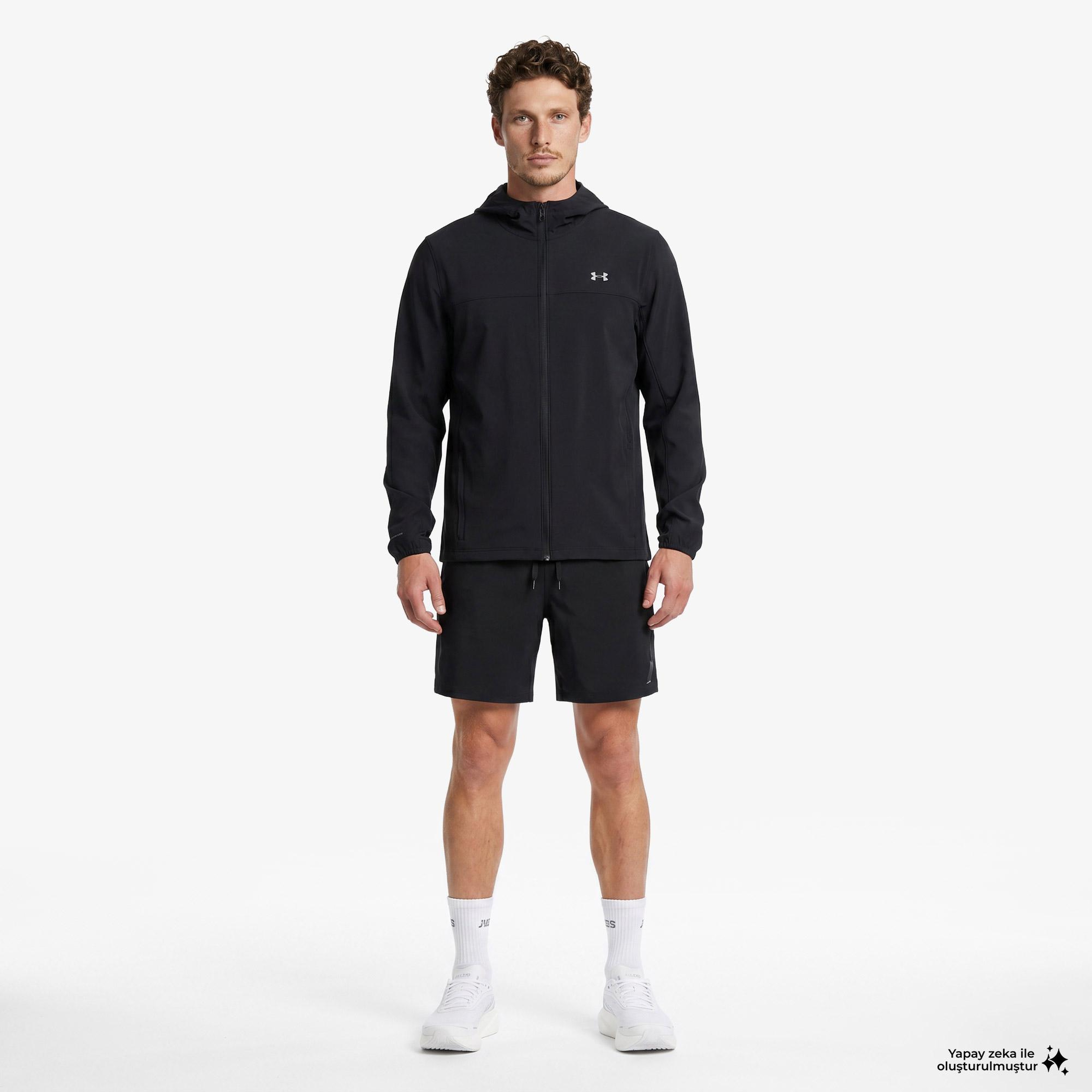 Under Armour Velociti Pro Storm Erkek Siyah Koşu Ceket
