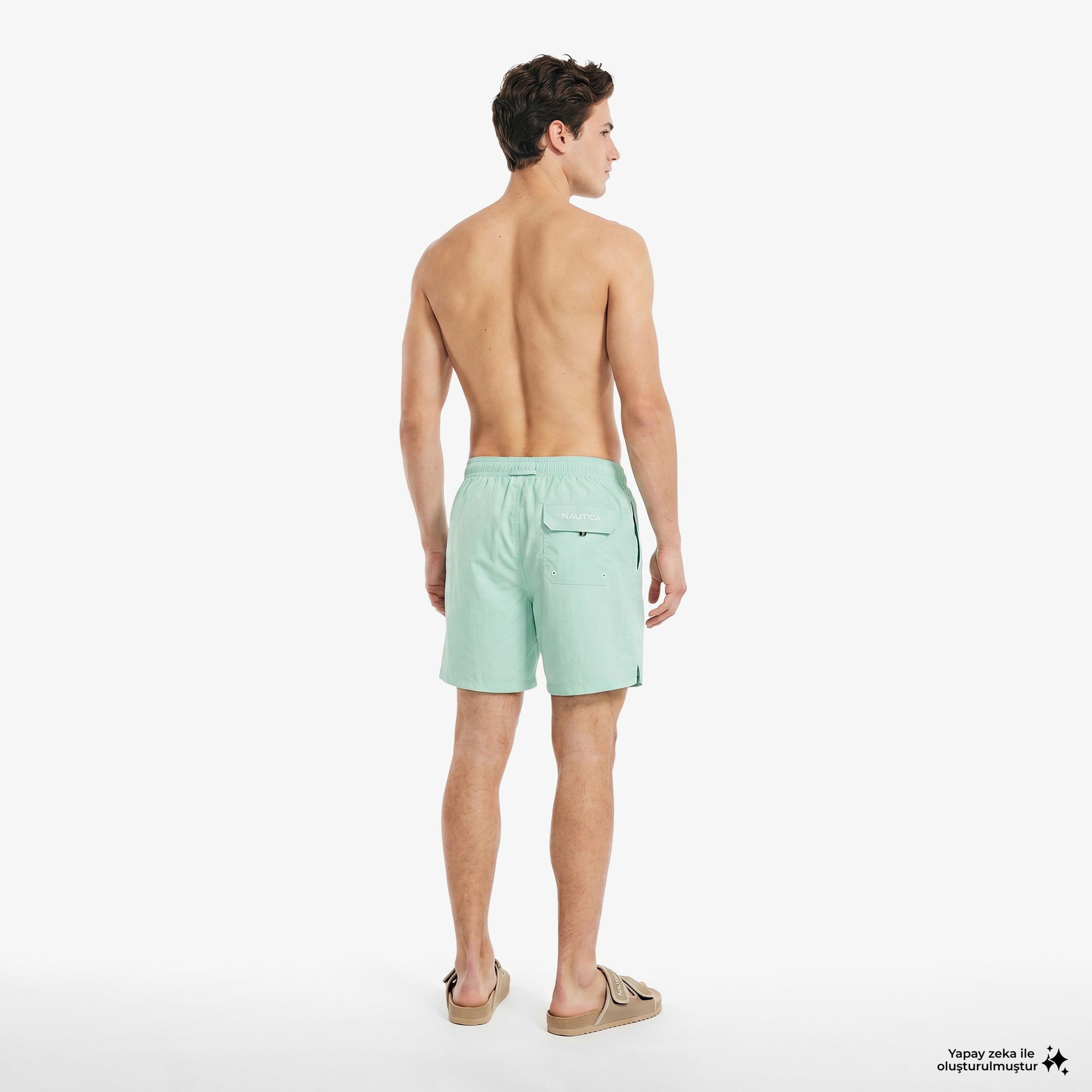 Nautica Erkek Yeşil Regular Fit Deniz Şortu