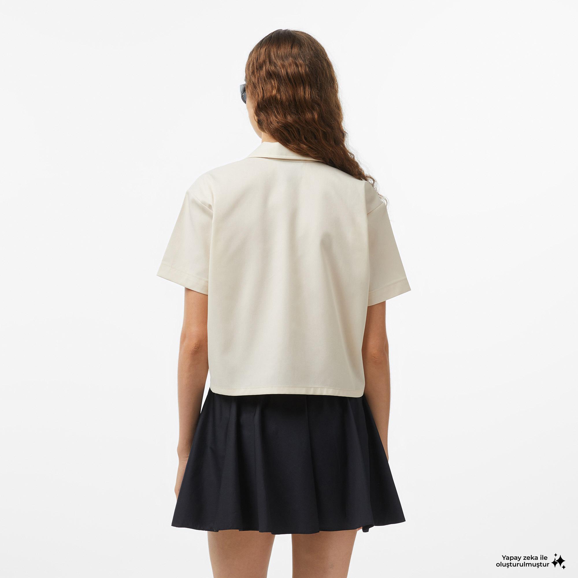 Dickies Ss Cropped Work Kadın Gri Gömlek