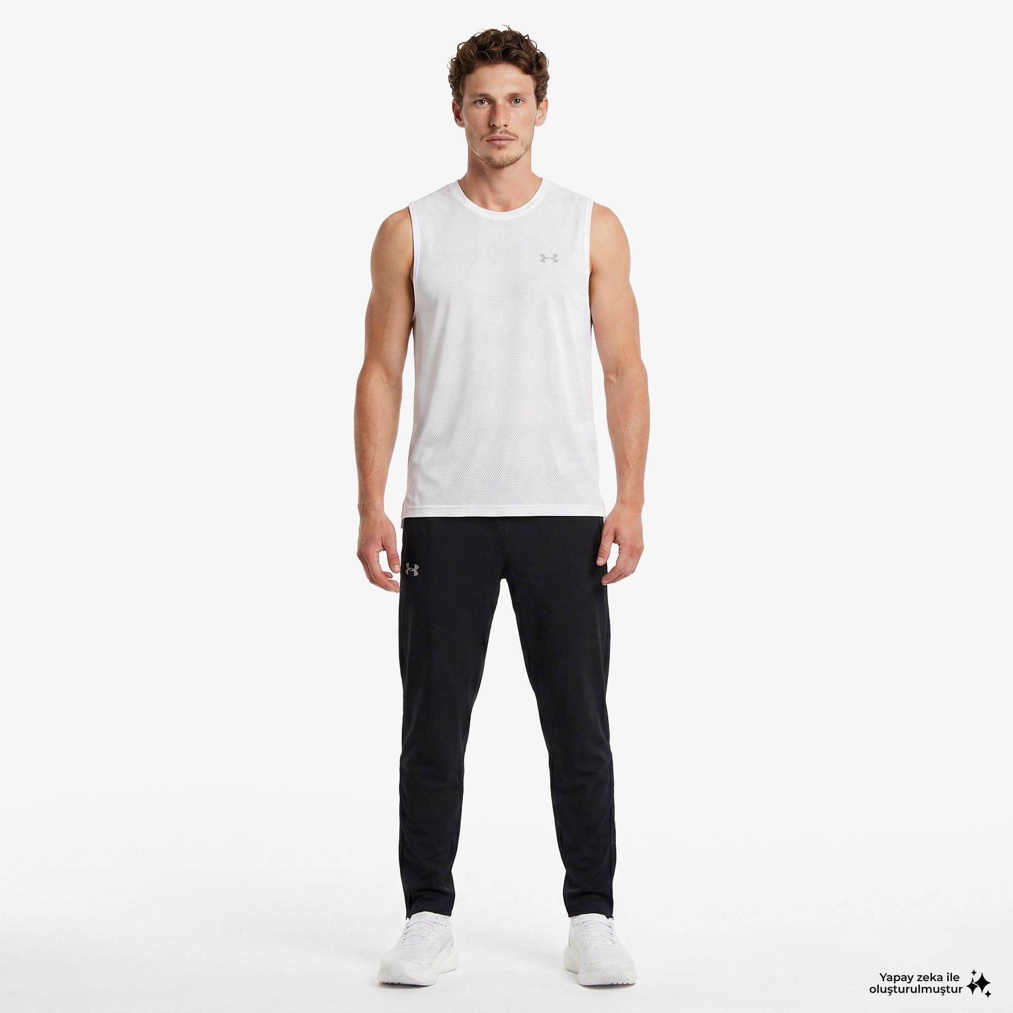 Under Armour Velociti Tank Erkek Beyaz Koşu Atlet