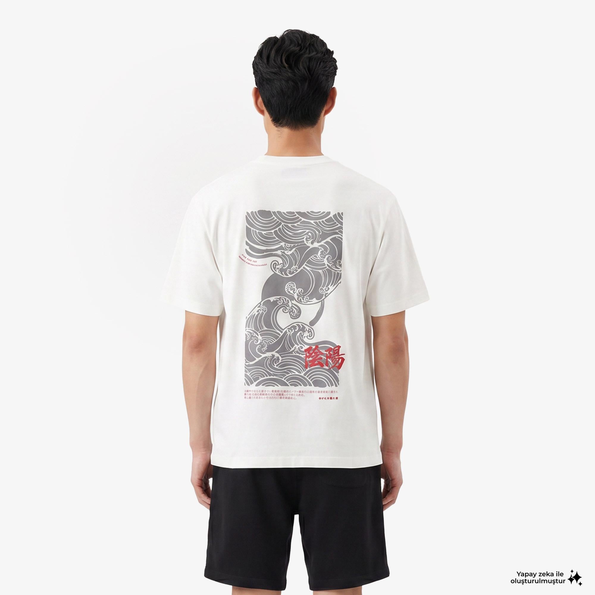 UNITED4 Regular Fit Erkek Krem T-Shirt