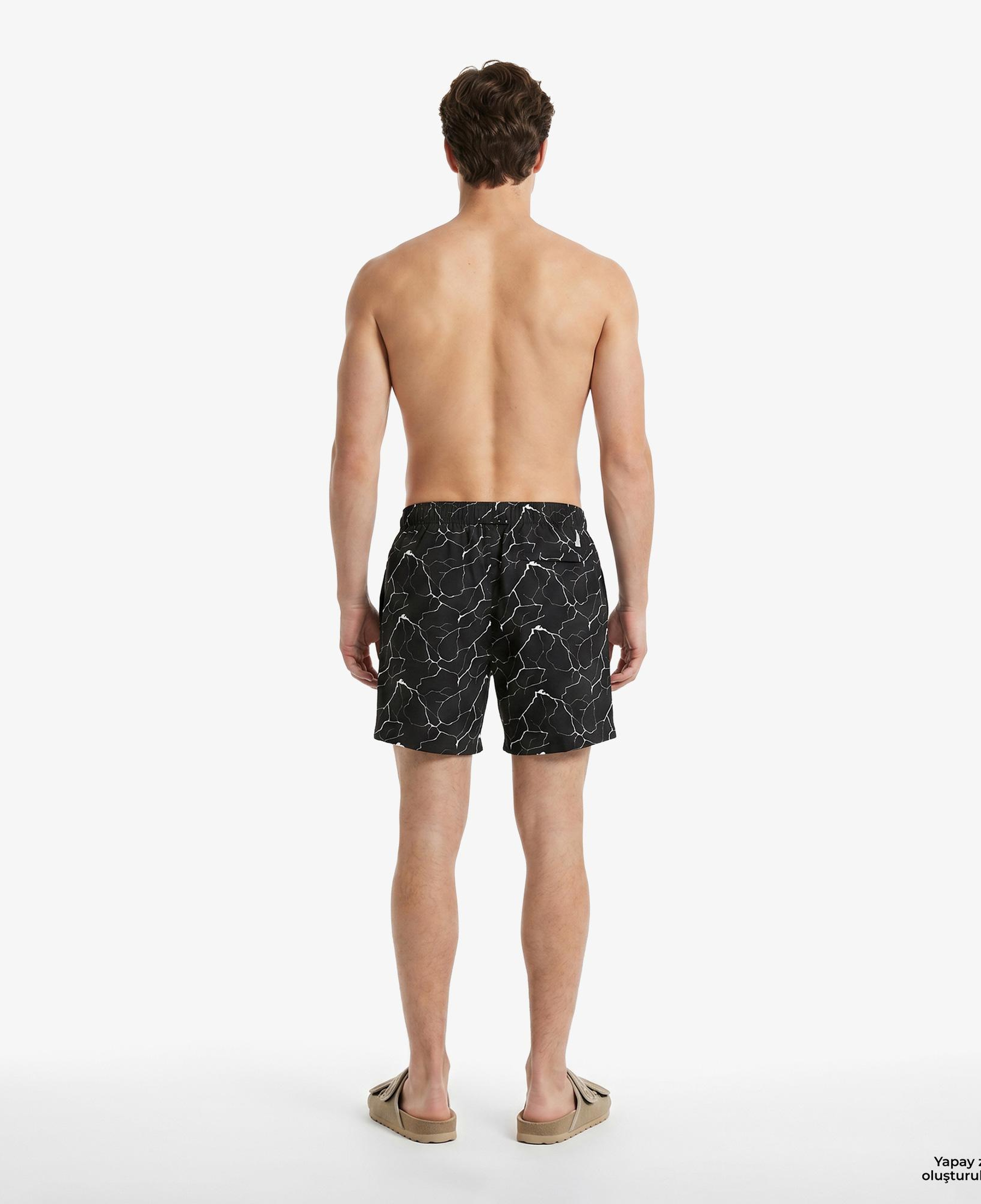 Nautica Erkek Siyah Regular Fit Deniz Şortu