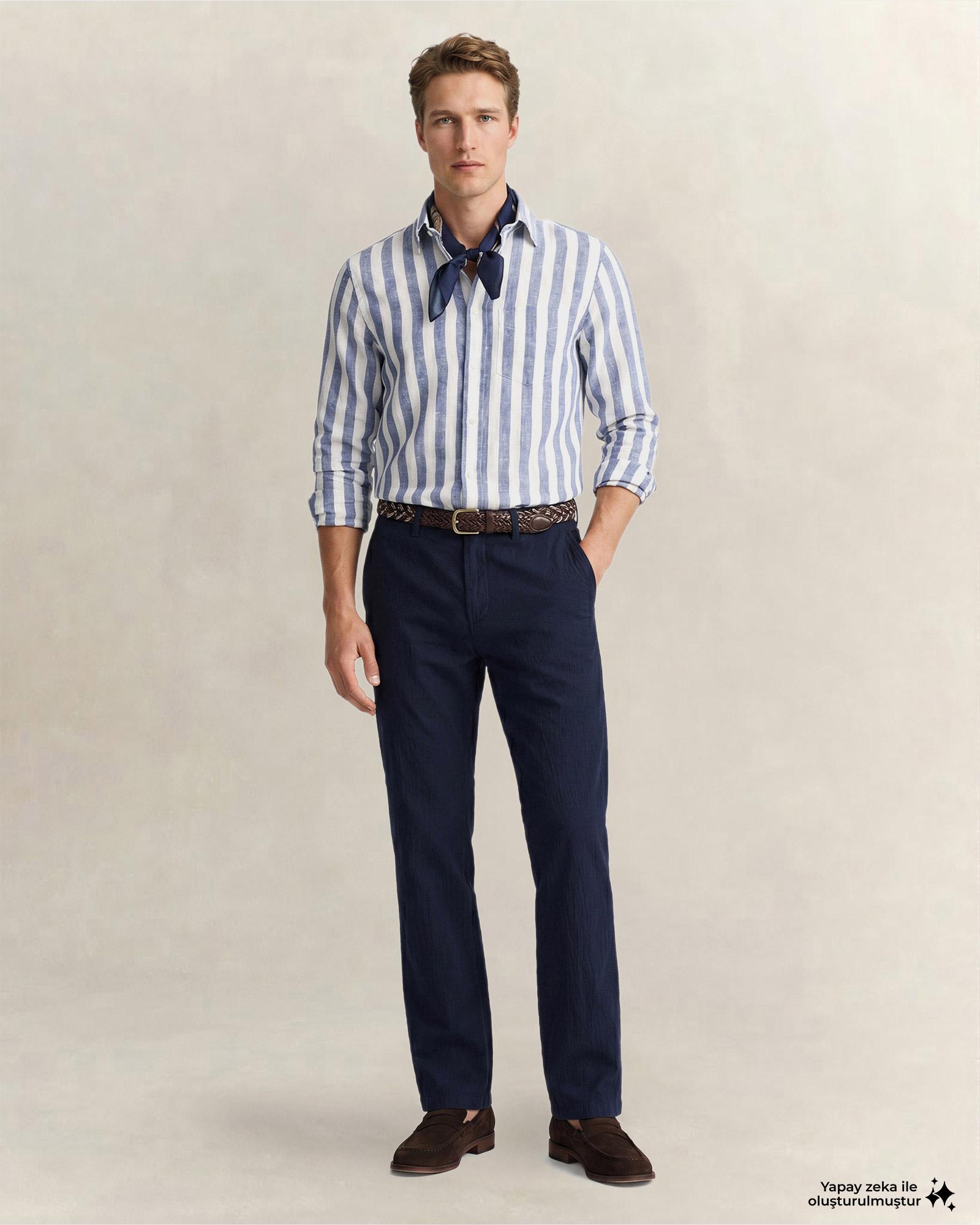 GANT Erkek Lacivert Regular Fit Pantolon