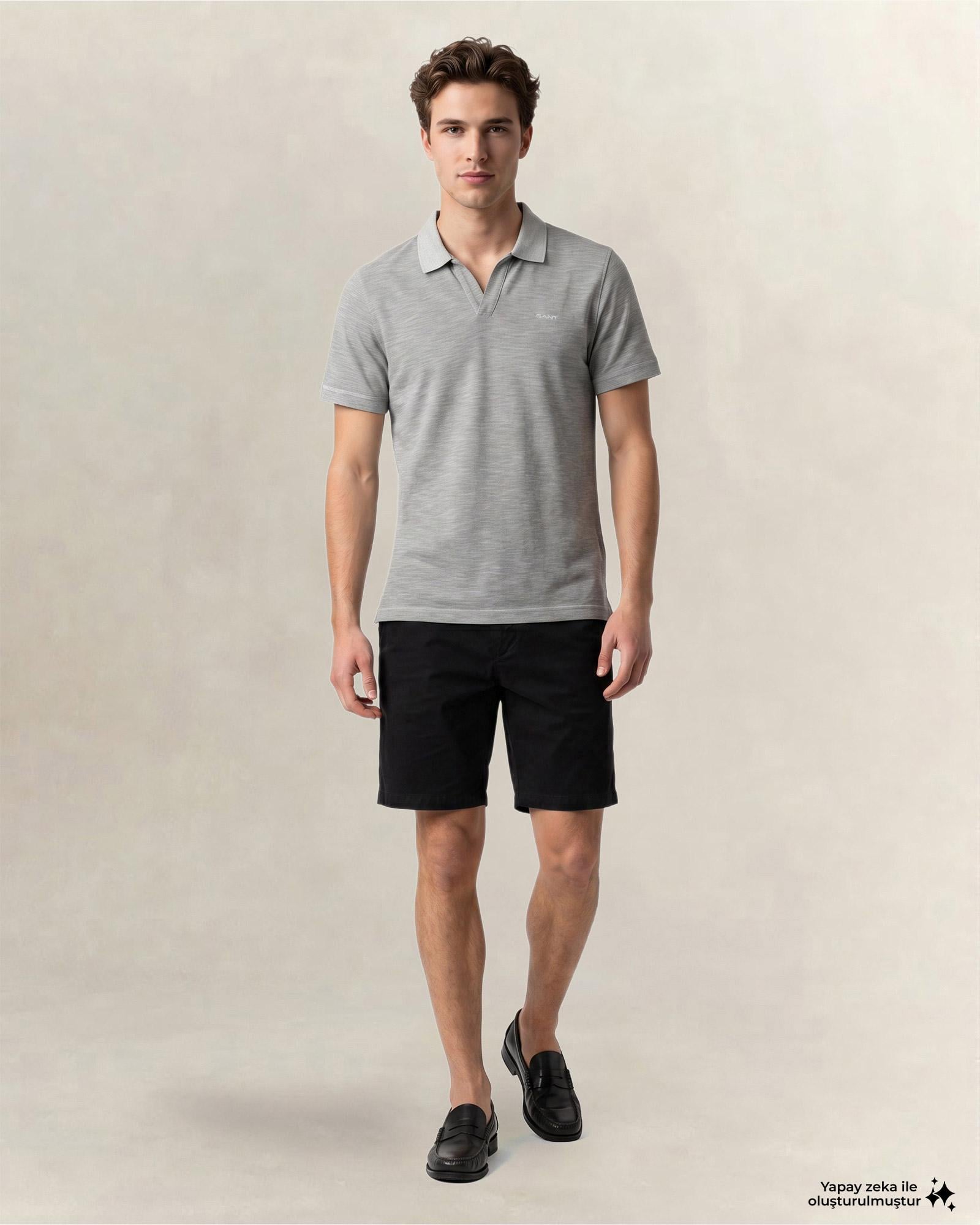 GANT Erkek Yeşil Regular Fit Polo Yaka T-Shirt