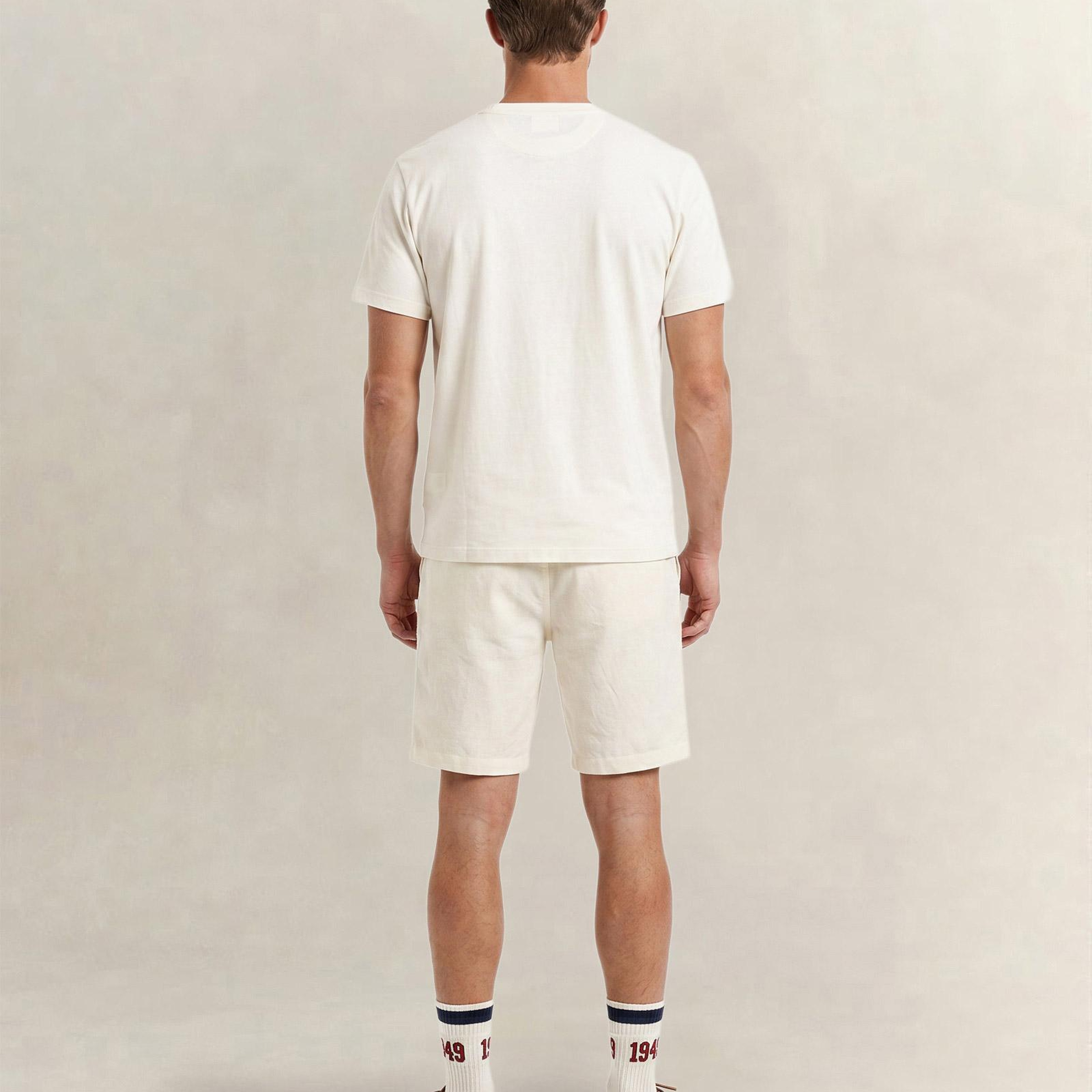 GANT Erkek Beyaz Bisiklet Yaka Regular Fit Logolu T-Shirt