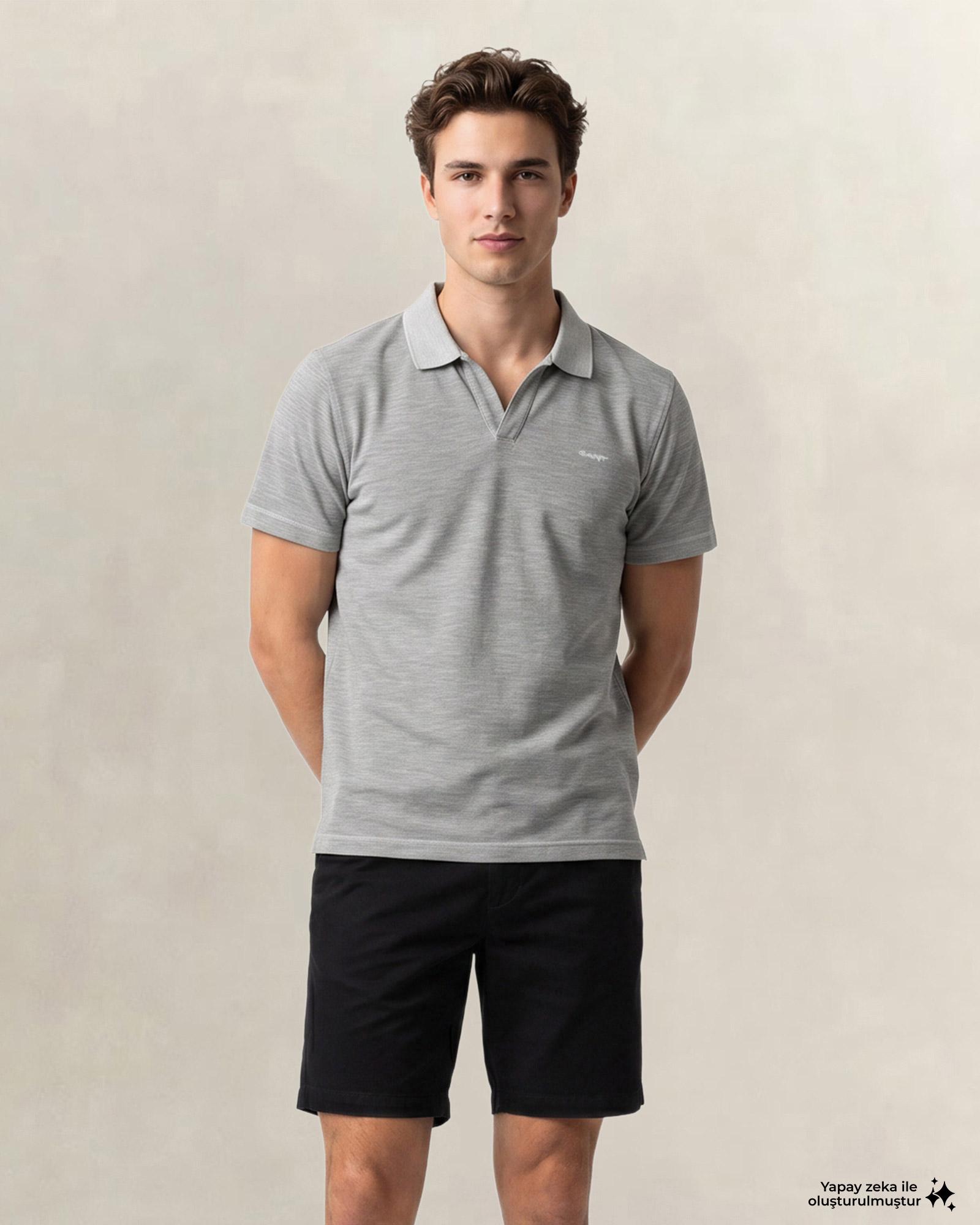 GANT Erkek Yeşil Regular Fit Polo Yaka T-Shirt