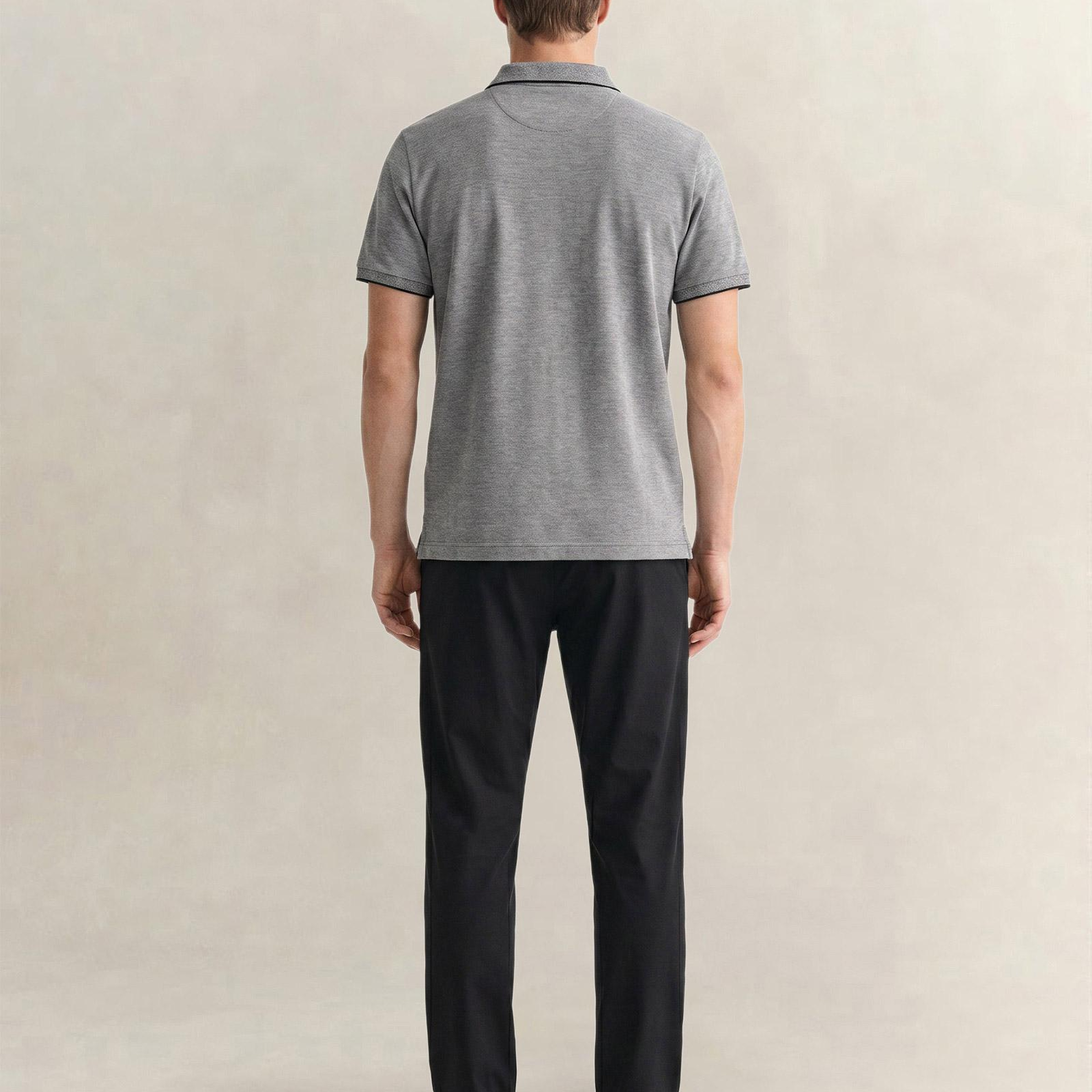 GANT Erkek Siyah Regular Fit Polo Yaka T-Shirt