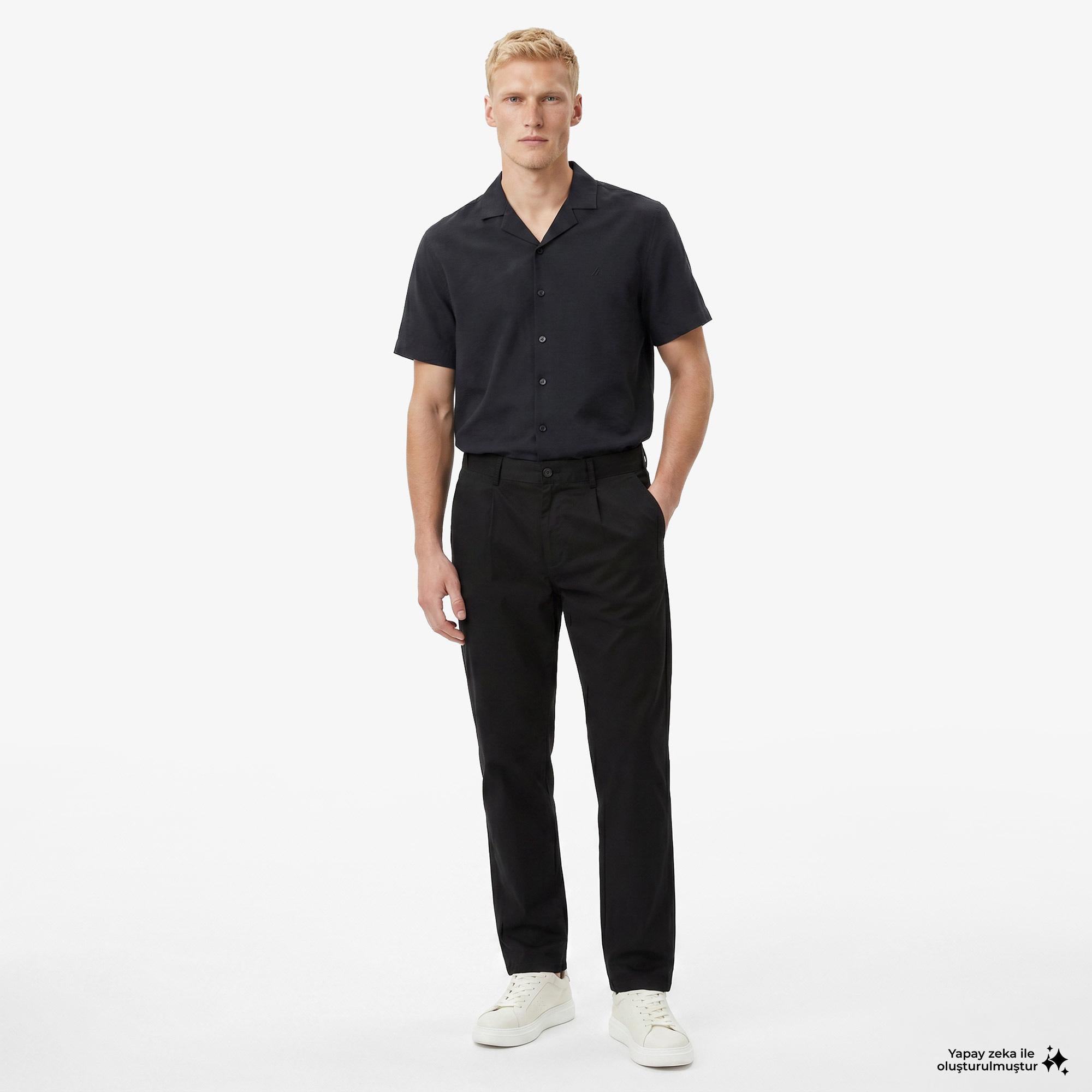 Nautica Erkek Siyah Regular Fit Pantolon