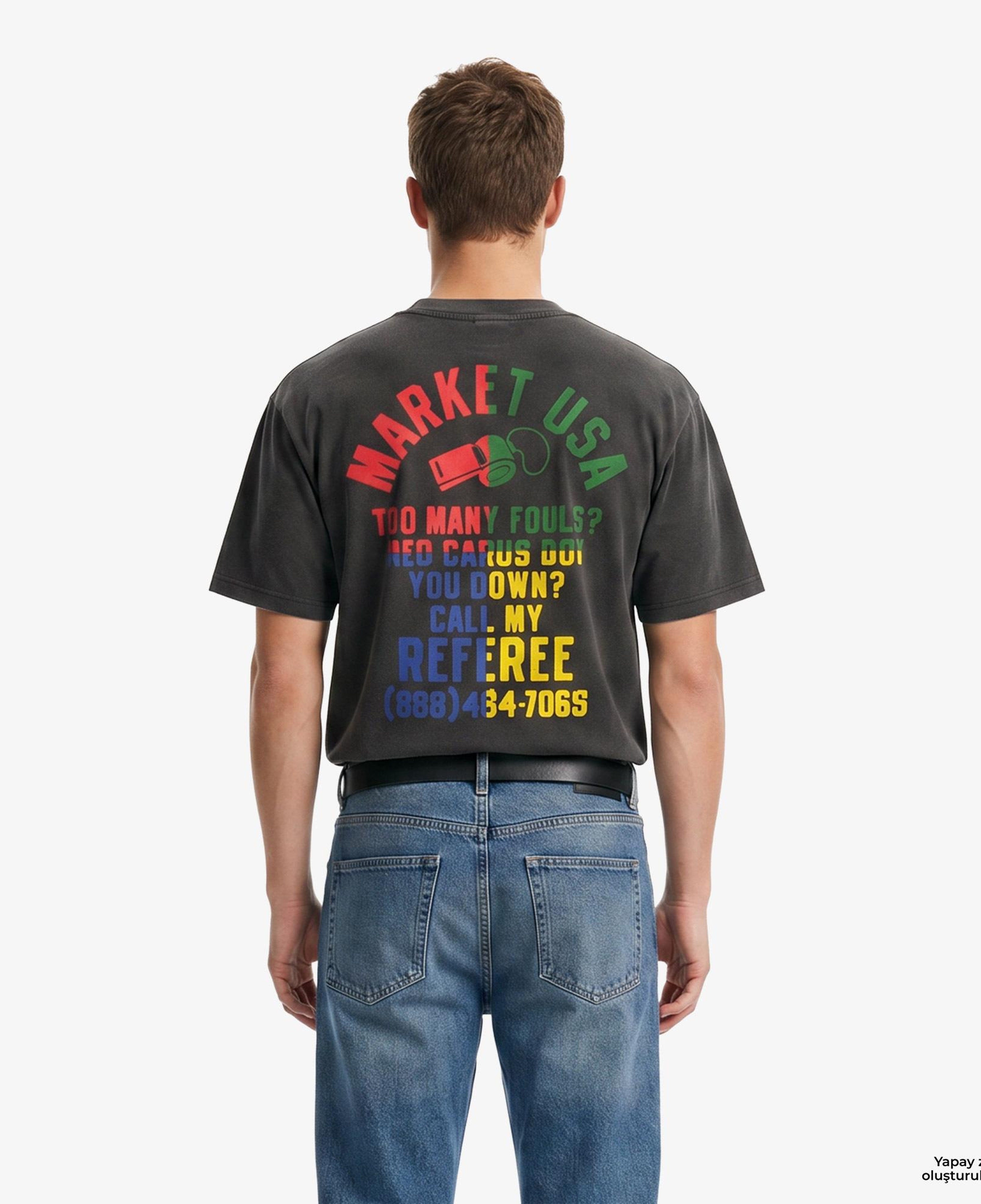 Market Smiley Foul Play Erkek Siyah T-Shirt