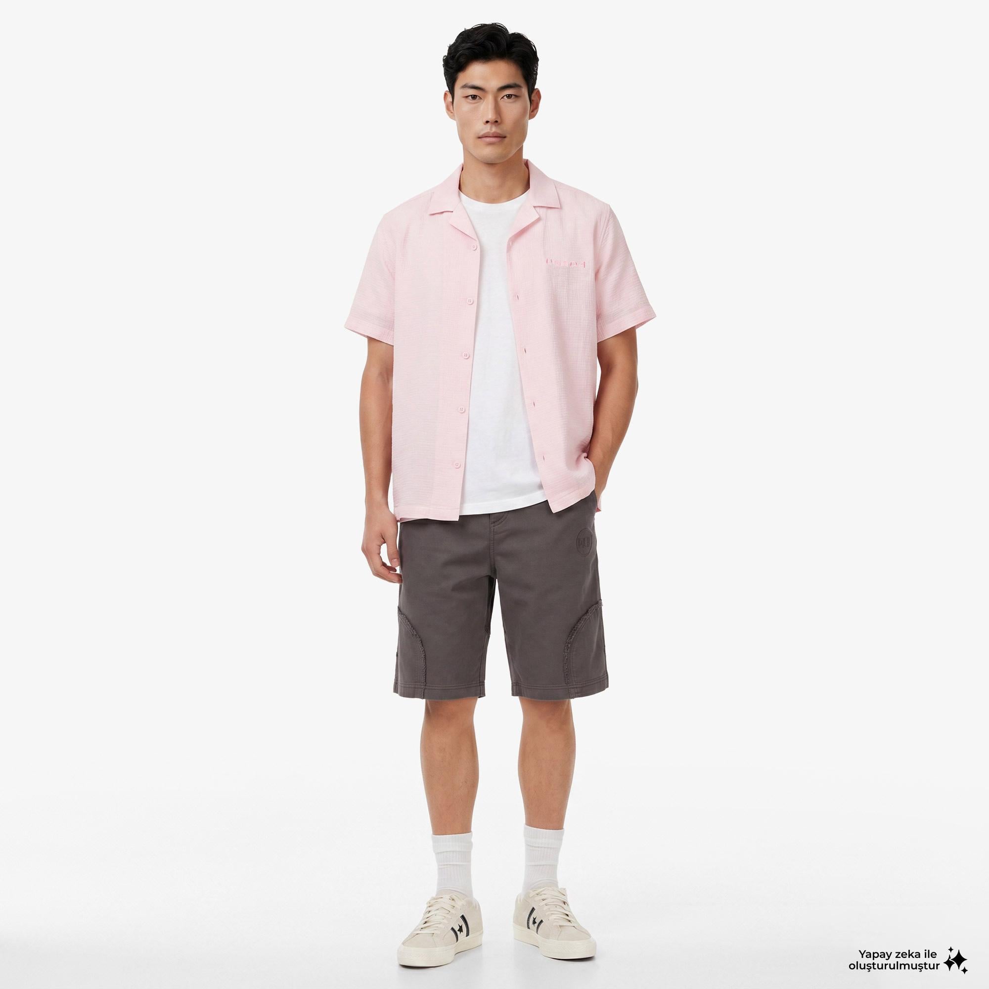 UNITED4 Classic Fit Erkek Pembe Gömlek