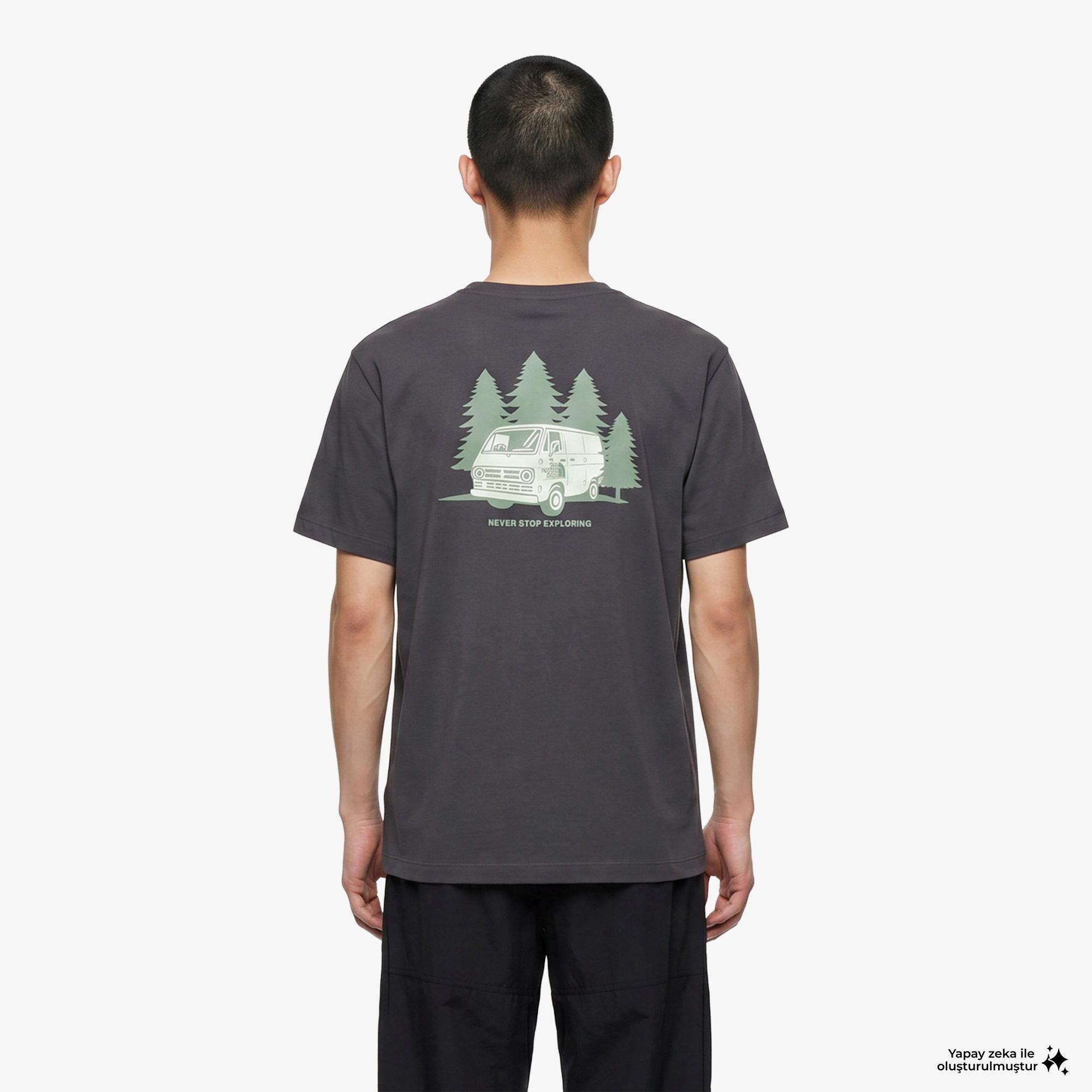 The North Face Van Life Relaxed Erkek Gri T-Shirt