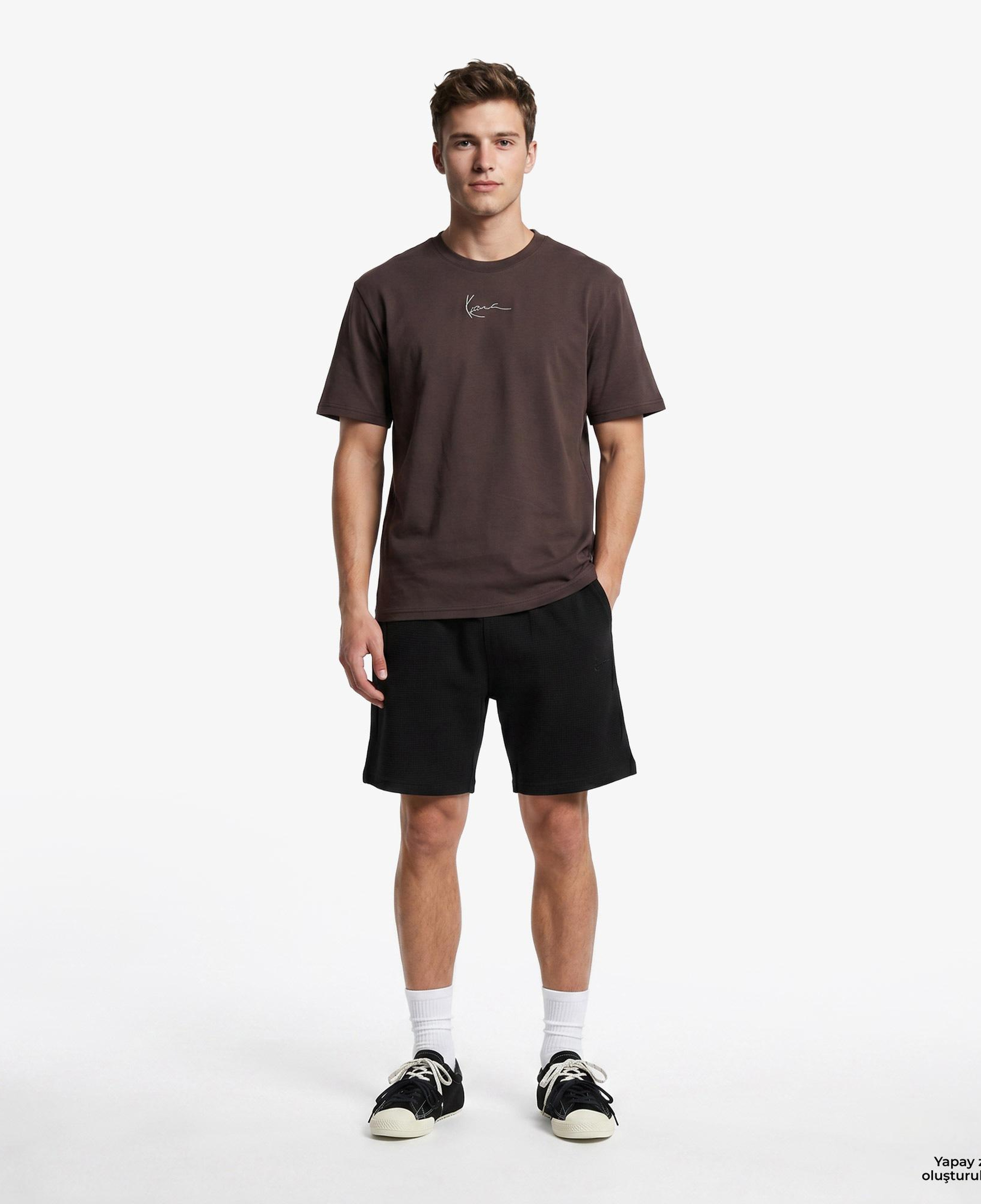 Karl Kani Small Signature Essential Erkek Kahverengi T-Shirt