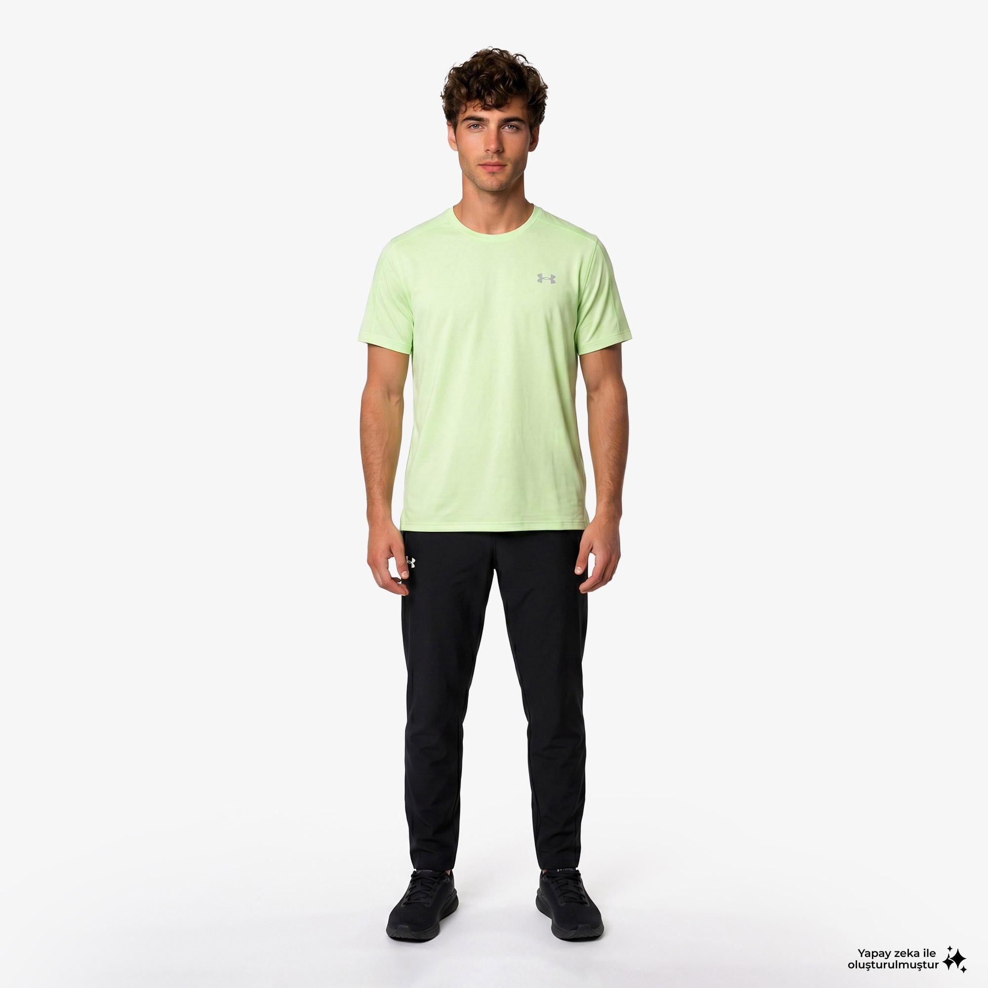Under Armour Velociti Reflct Ss Erkek Sarı Koşu T-Shirt