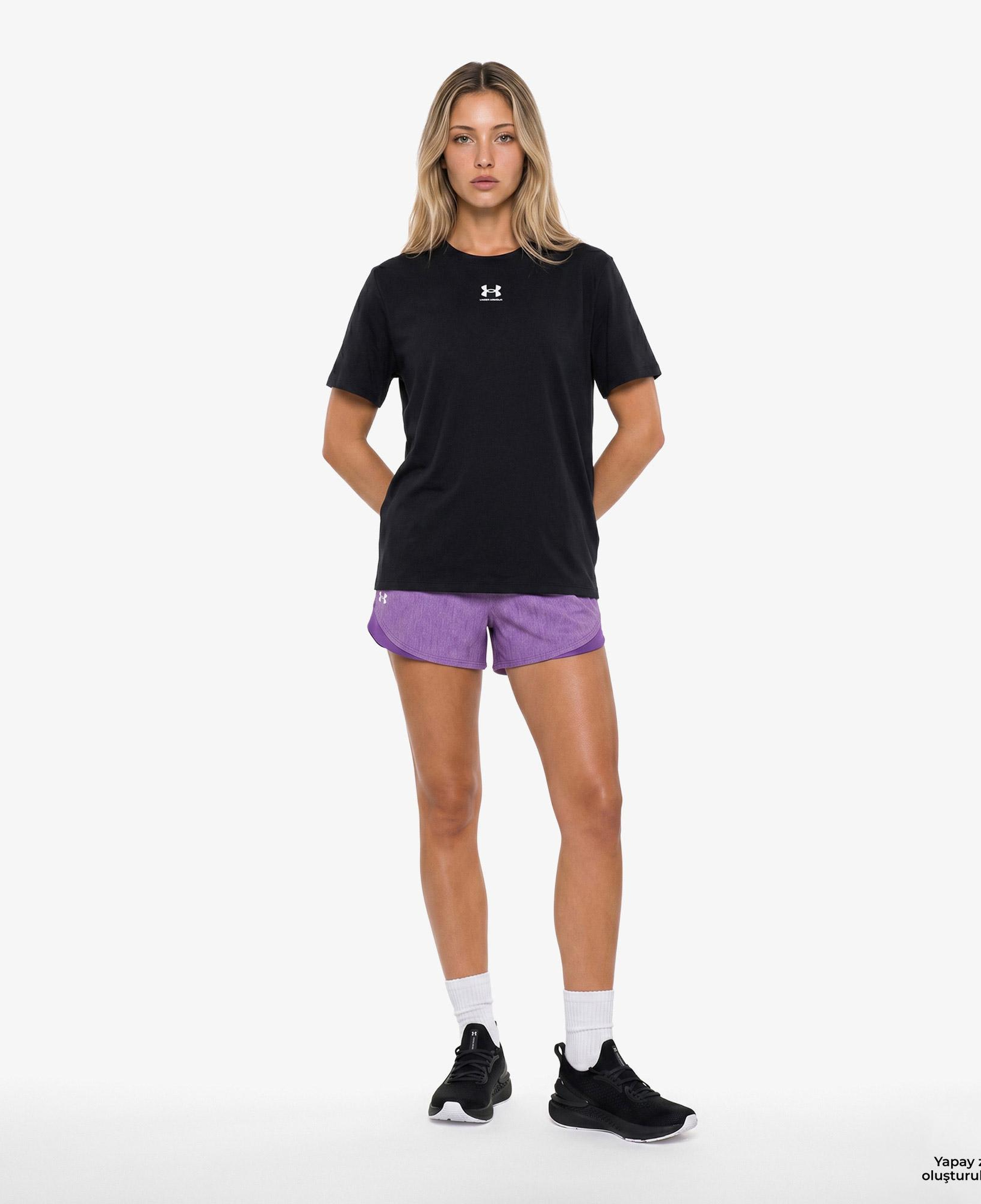 Under Armour Campus Oversize Ss Kadın Siyah T-Shirt