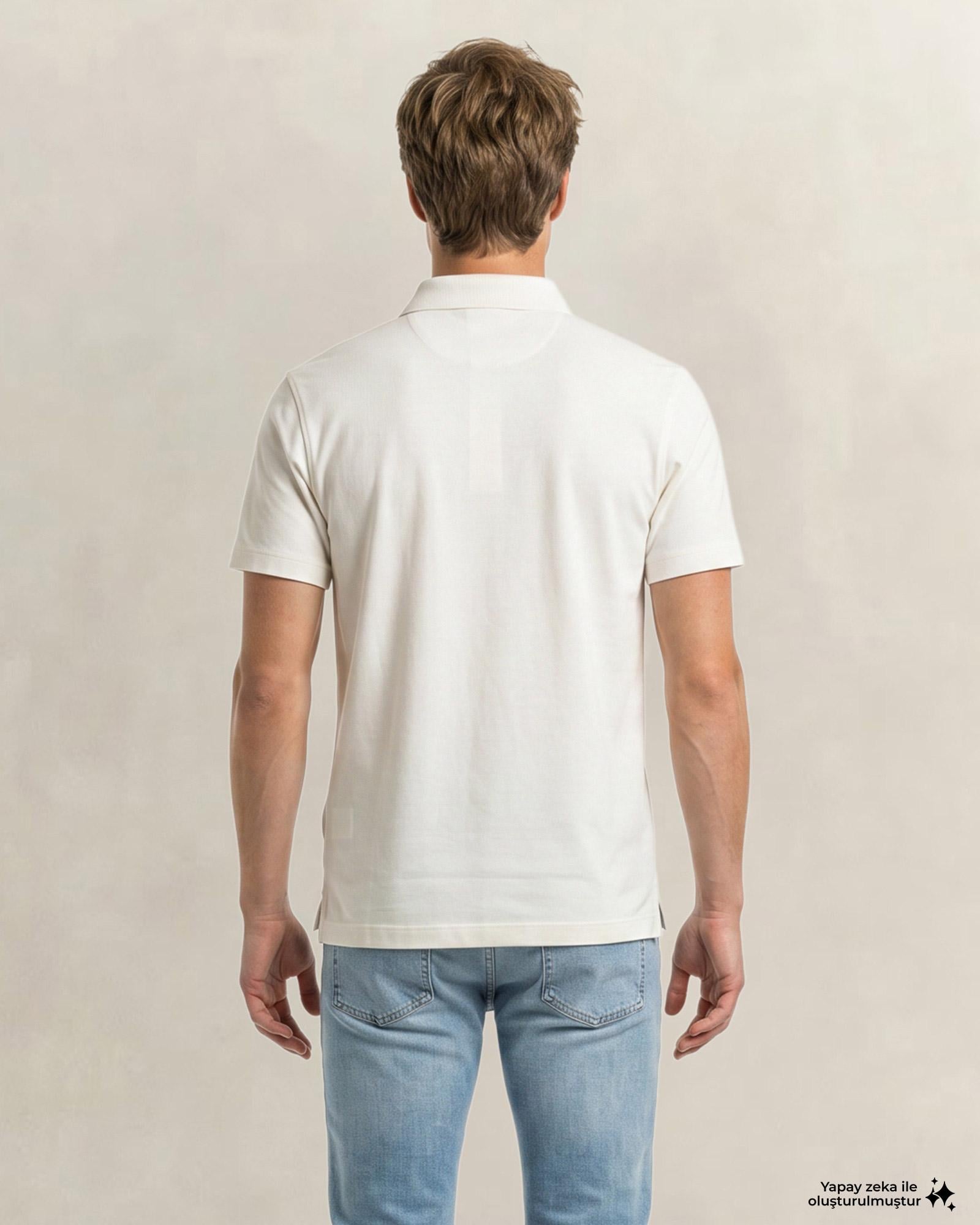 GANT Erkek Beyaz Regular Fit Logolu Polo Yaka T-Shirt