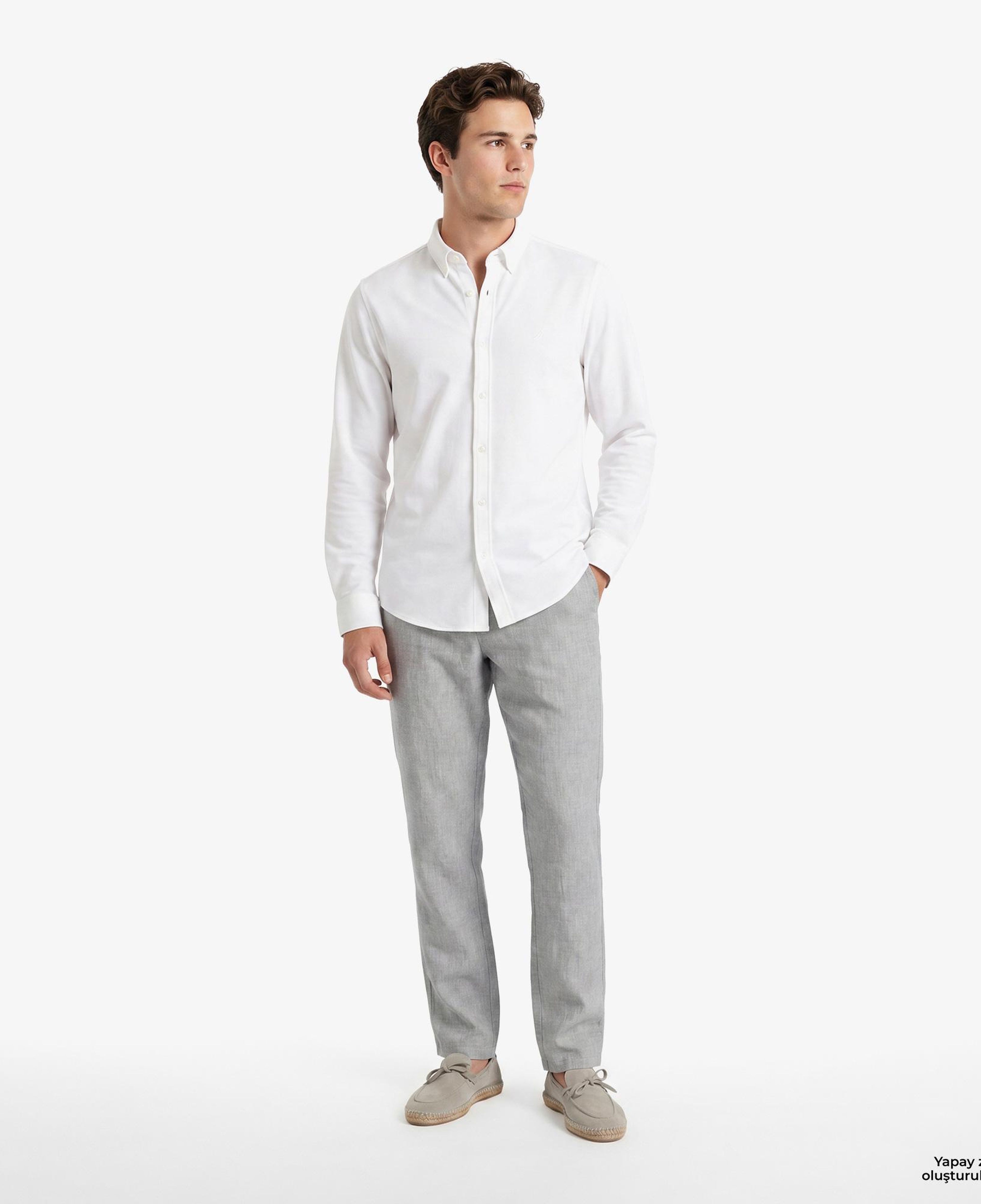 Nautica Erkek Beyaz Regular Fit Gömlek