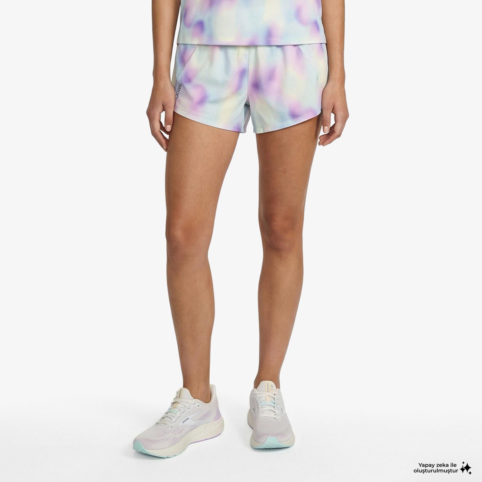 Brooks Dash  Printed Kadın Mavi Şort