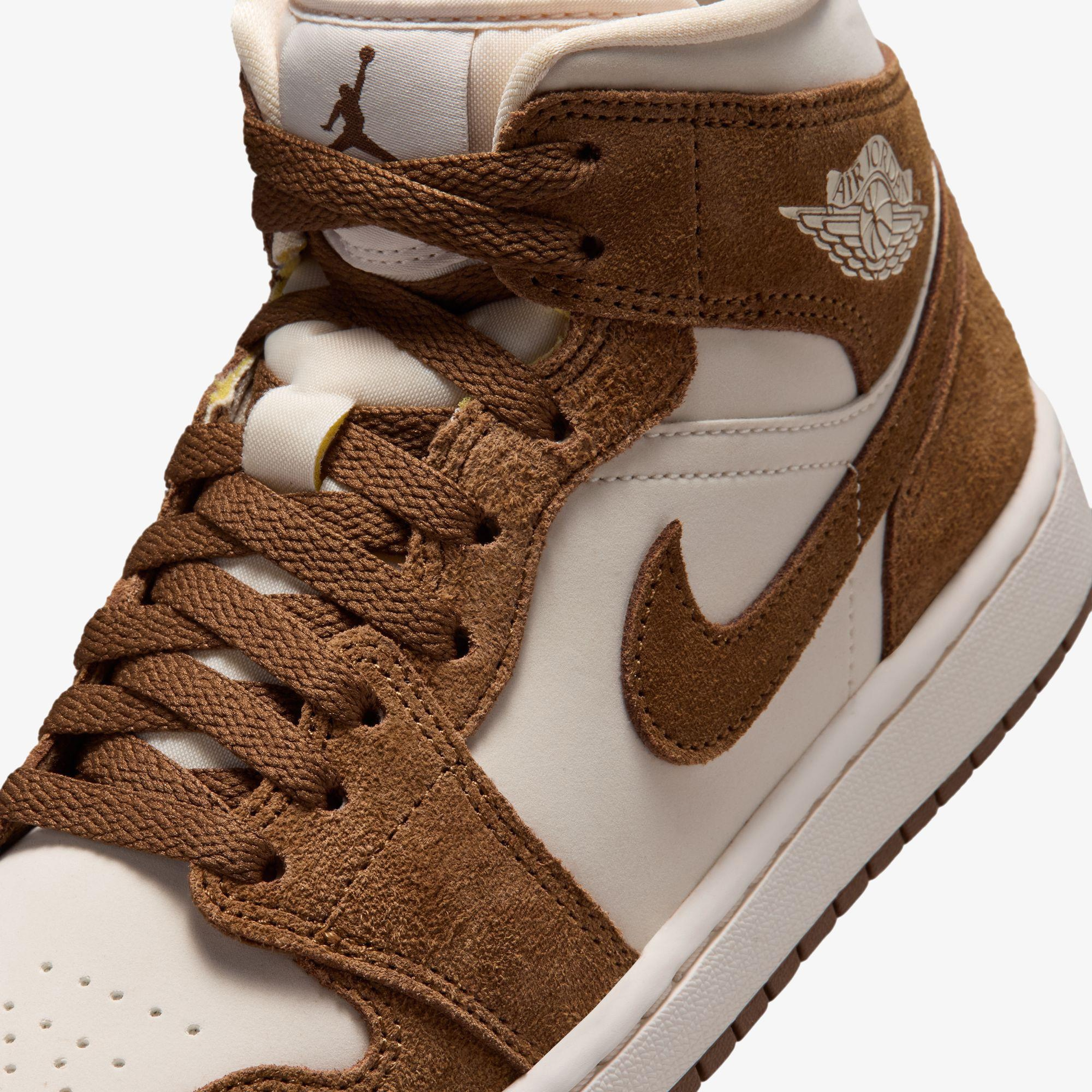 Jordan Air 1 Mid Kadın Kahverengi Spor Ayakkabı