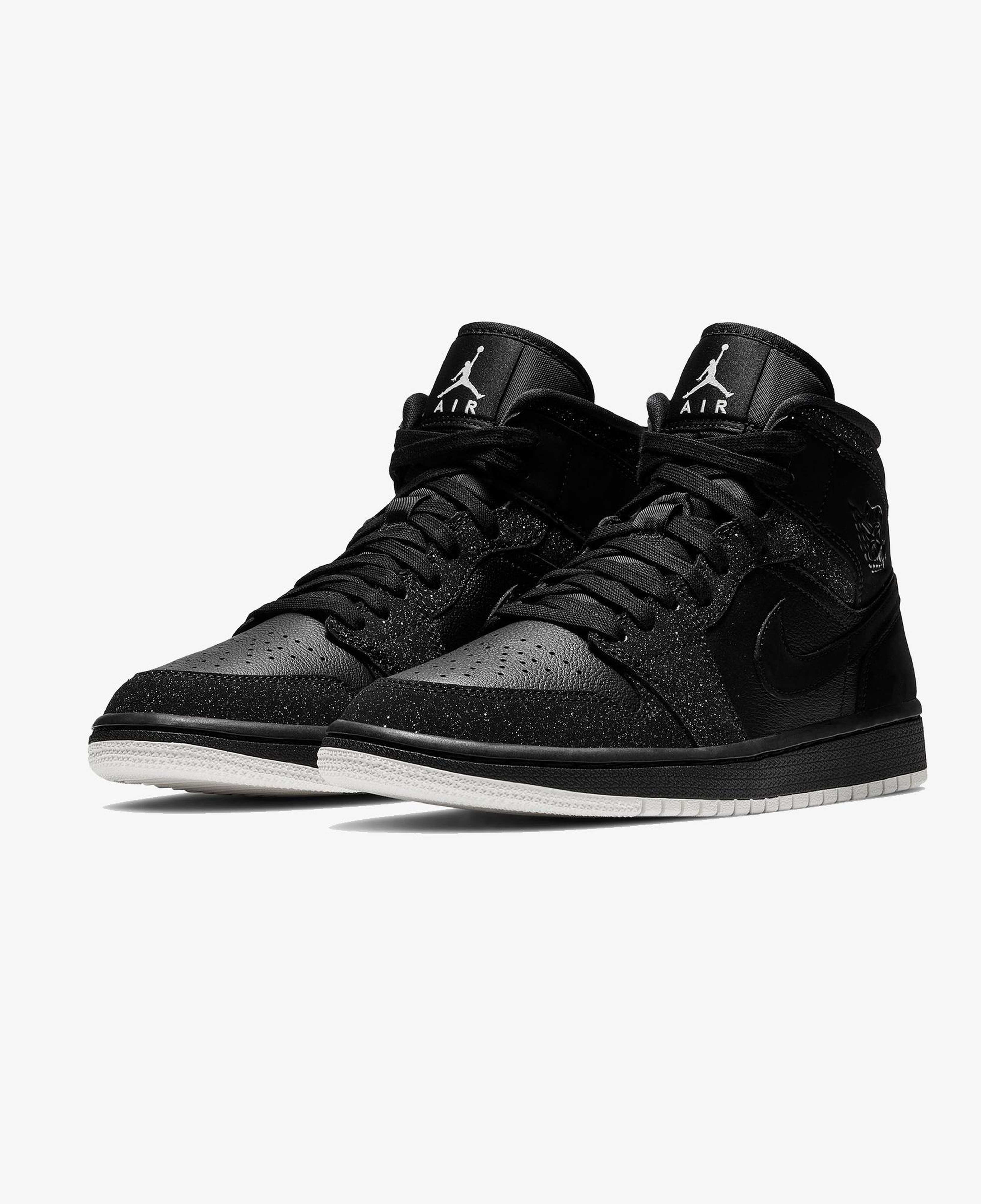 Jordan Air 1 Mid Kadın Siyah Spor Ayakkabı
