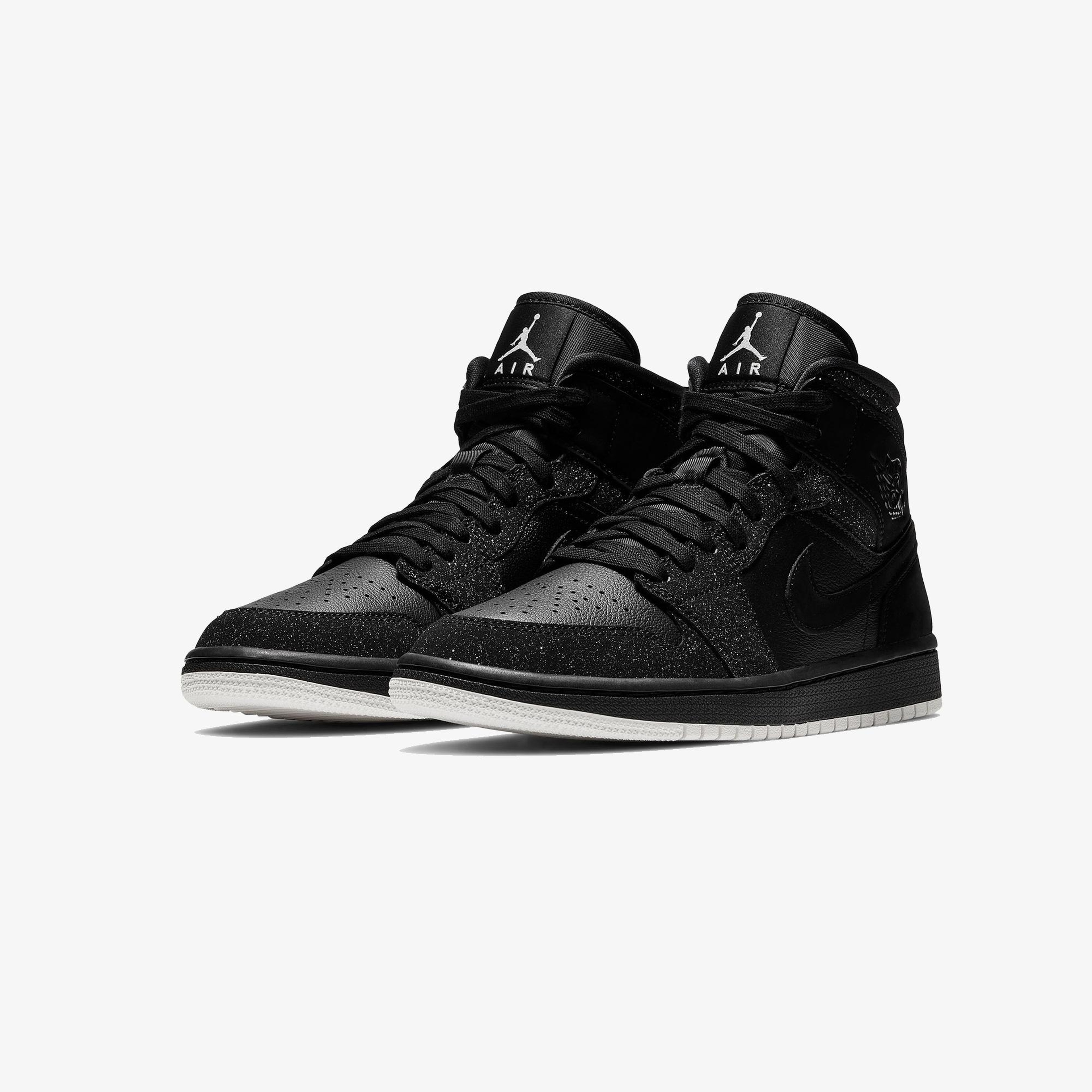 Jordan Air 1 Mid Kadın Siyah Spor Ayakkabı
