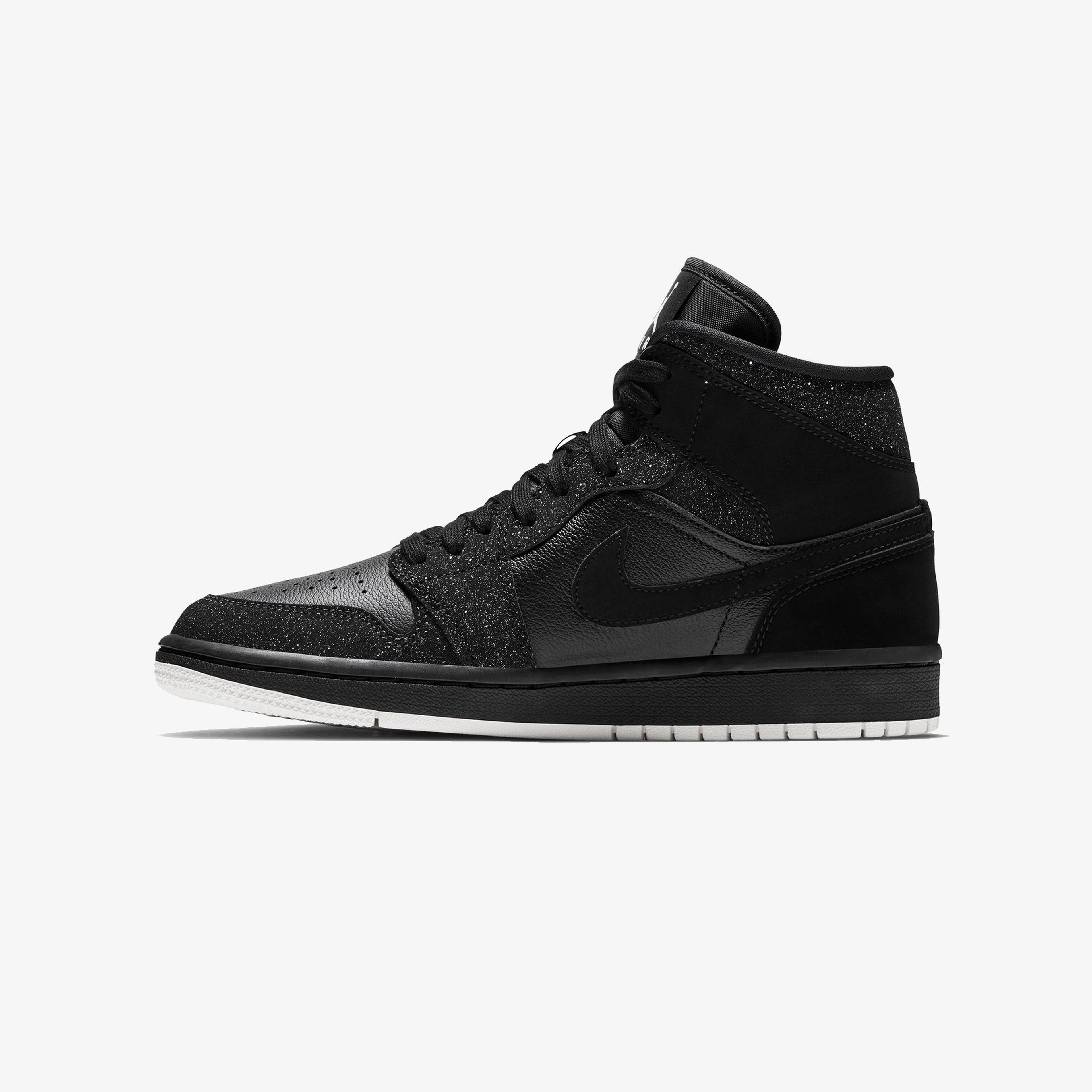 Jordan Air 1 Mid Kadın Siyah Spor Ayakkabı