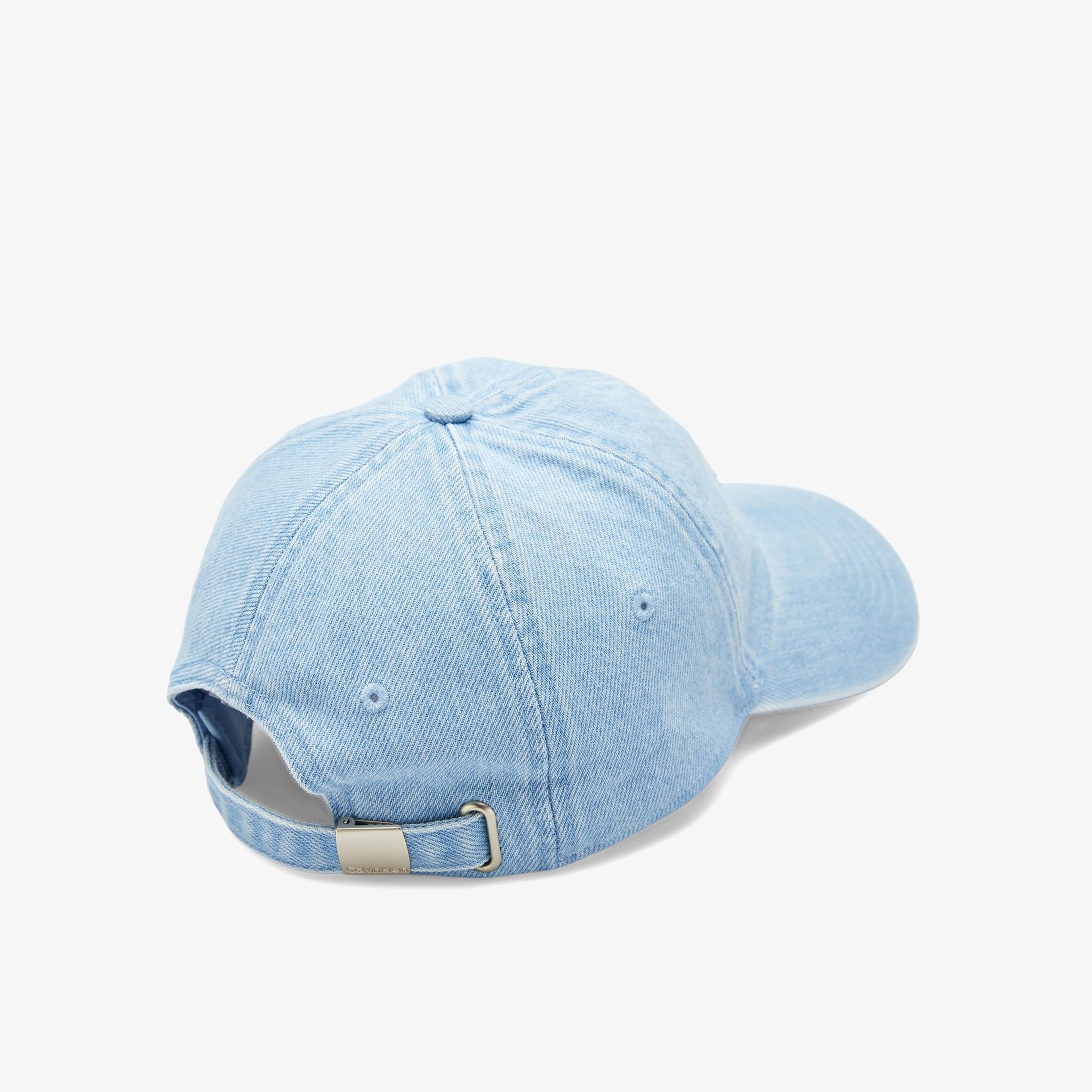 Calvin Klein Monologo Embroidery Denim Baseba Erkek Mavi Şapka