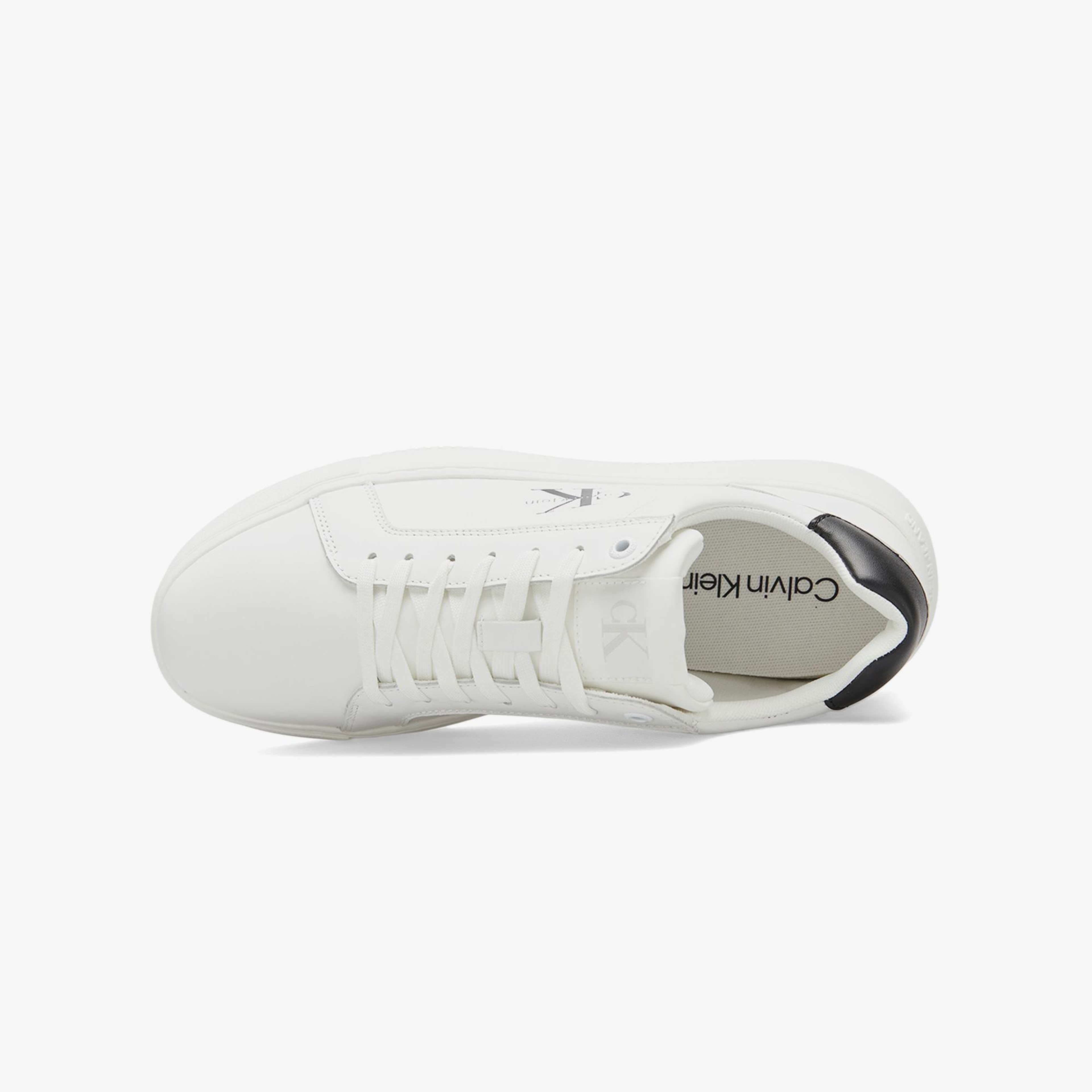 Calvin Klein Chunky Cupsole Mono Erkek Beyaz Sneaker