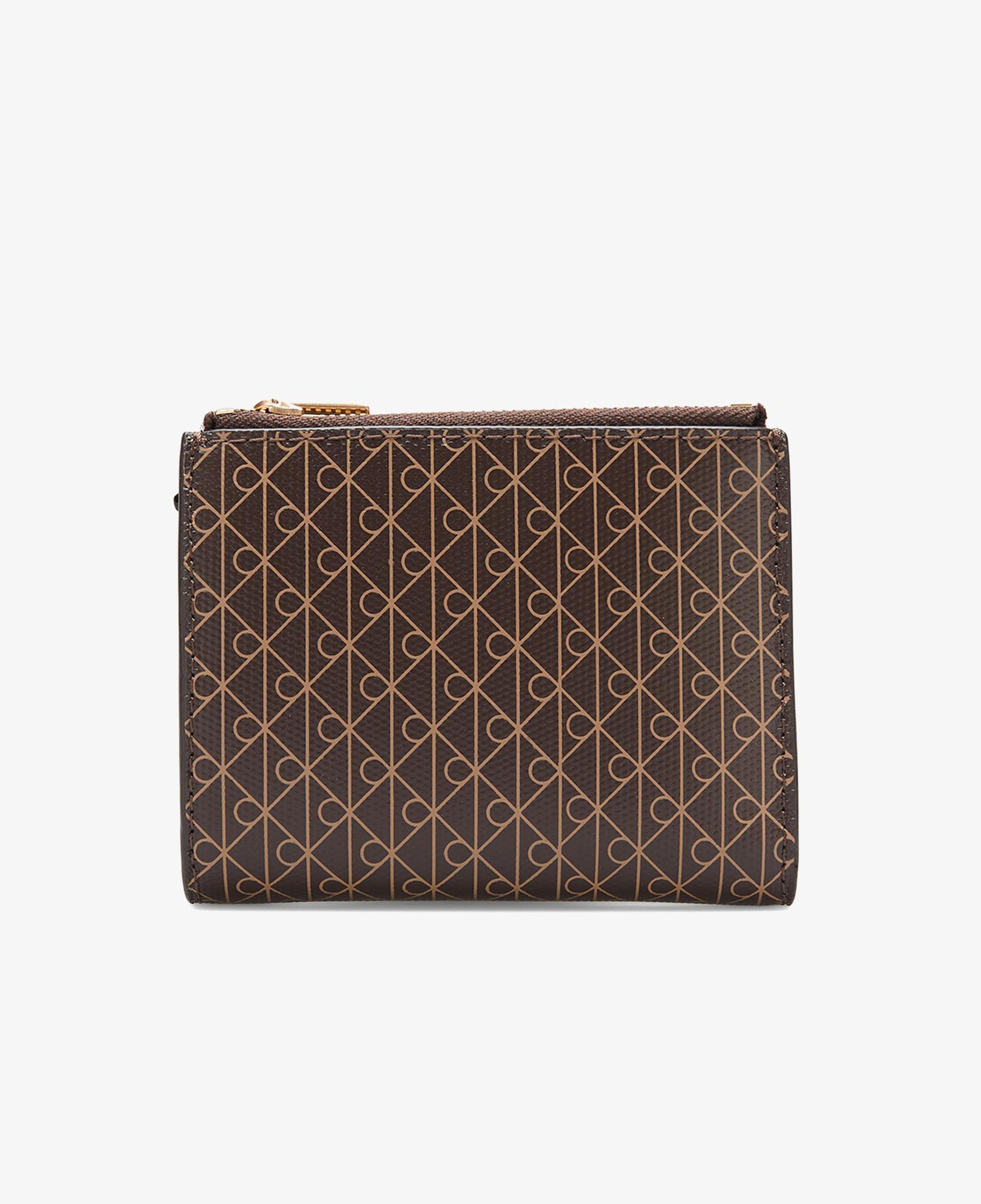 Calvin Klein Emblem Double Zip Bifold Kadın Kahverengi Kartlık