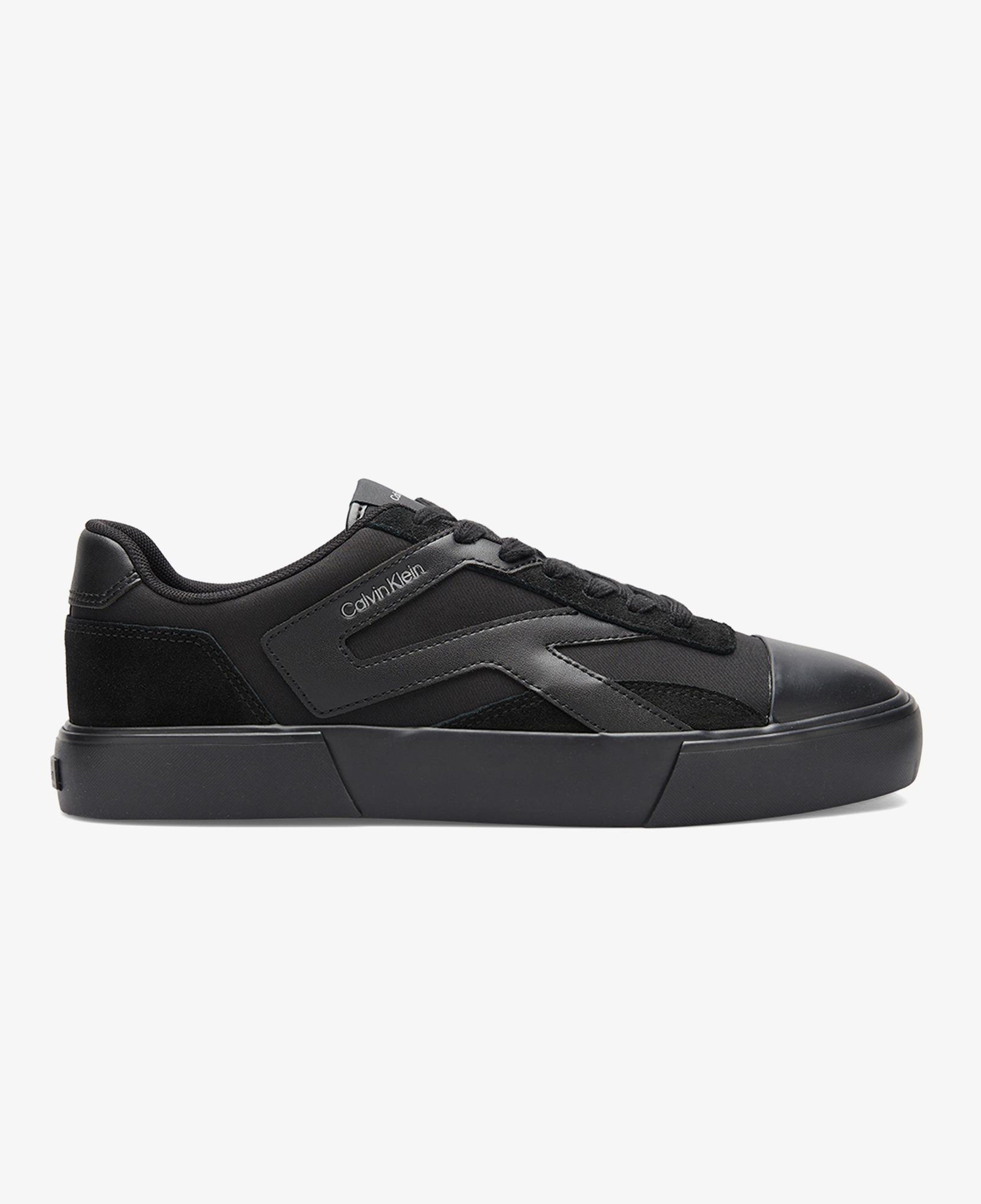 Calvin Klein Vulc Laceup Stripe Mix Mat Erkek Siyah Sneaker