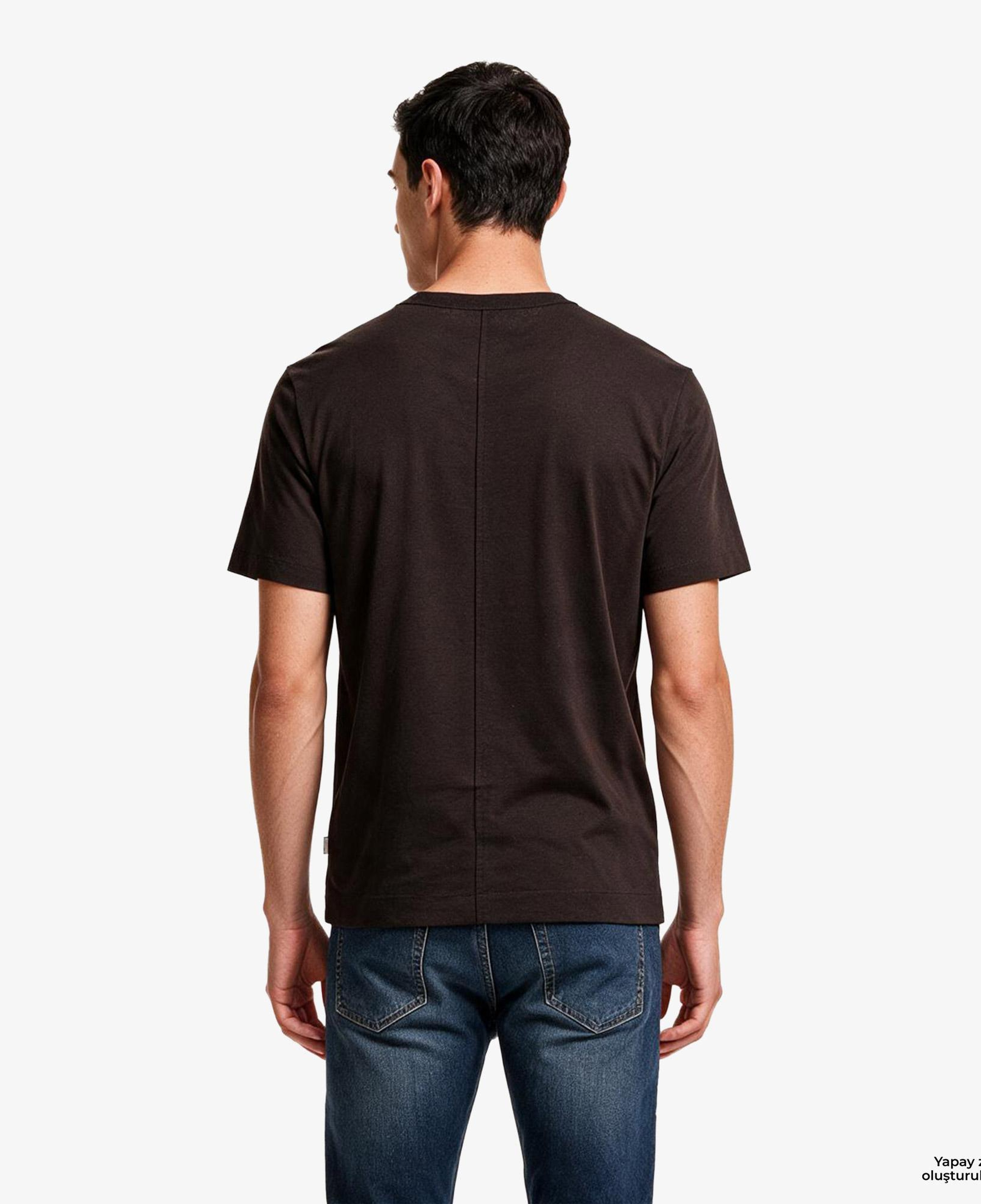 Calvin Klein Linen Blend Erkek Kahverengi T-Shirt