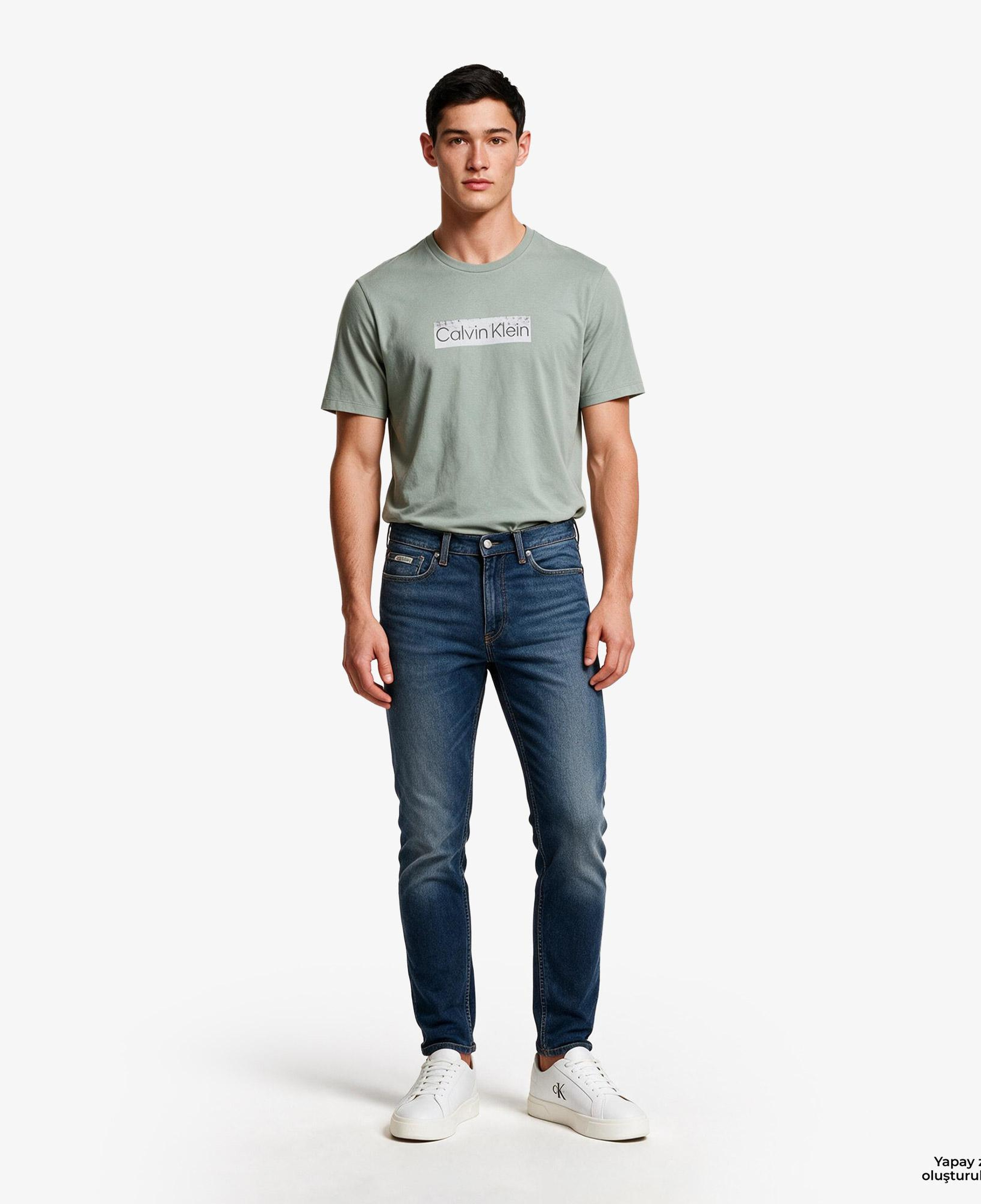Calvin Klein 30S Standard Graphic Erkek Bej T-Shirt