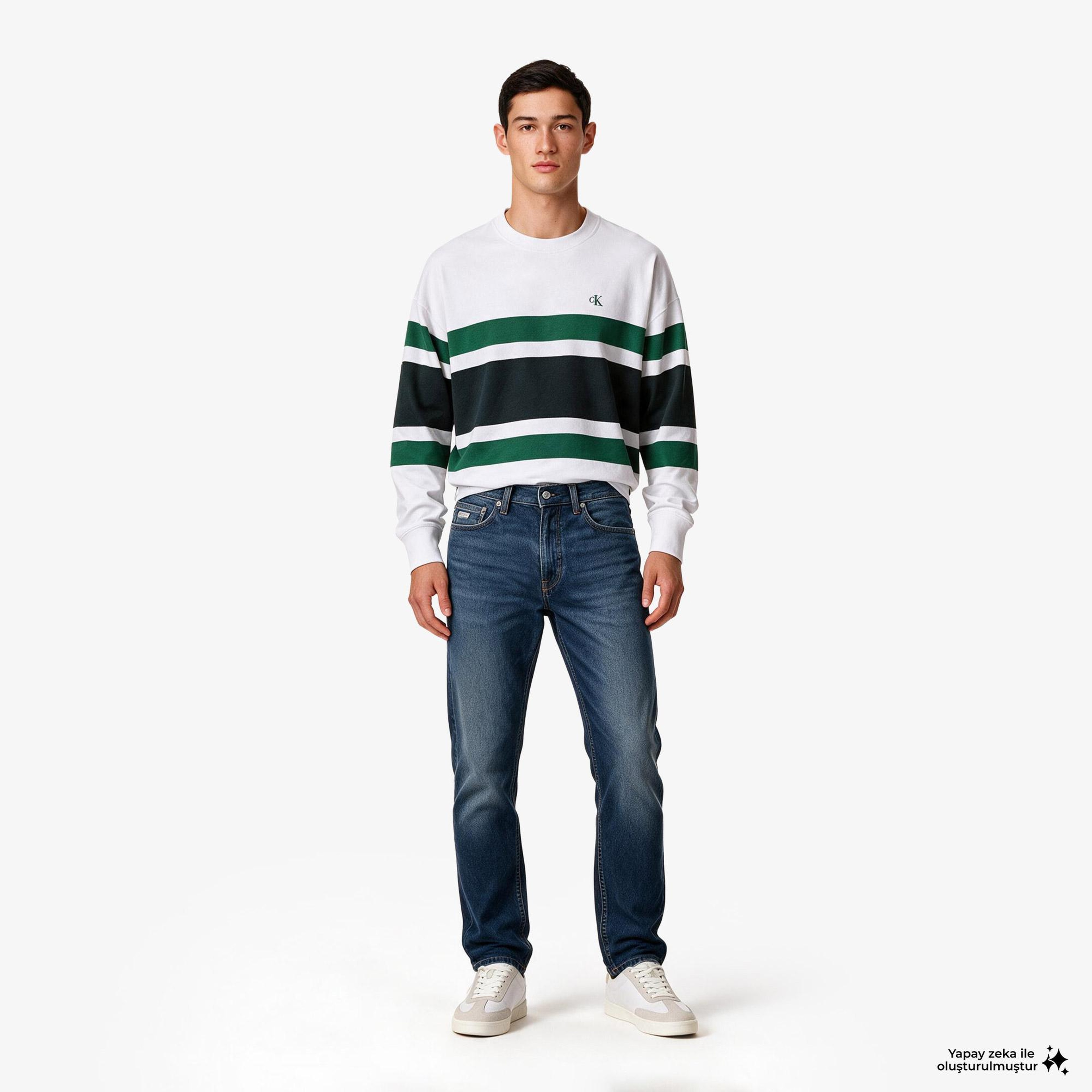 Calvin Klein Classic Taper Celtıc Ocean Erkek Mavi Jean
