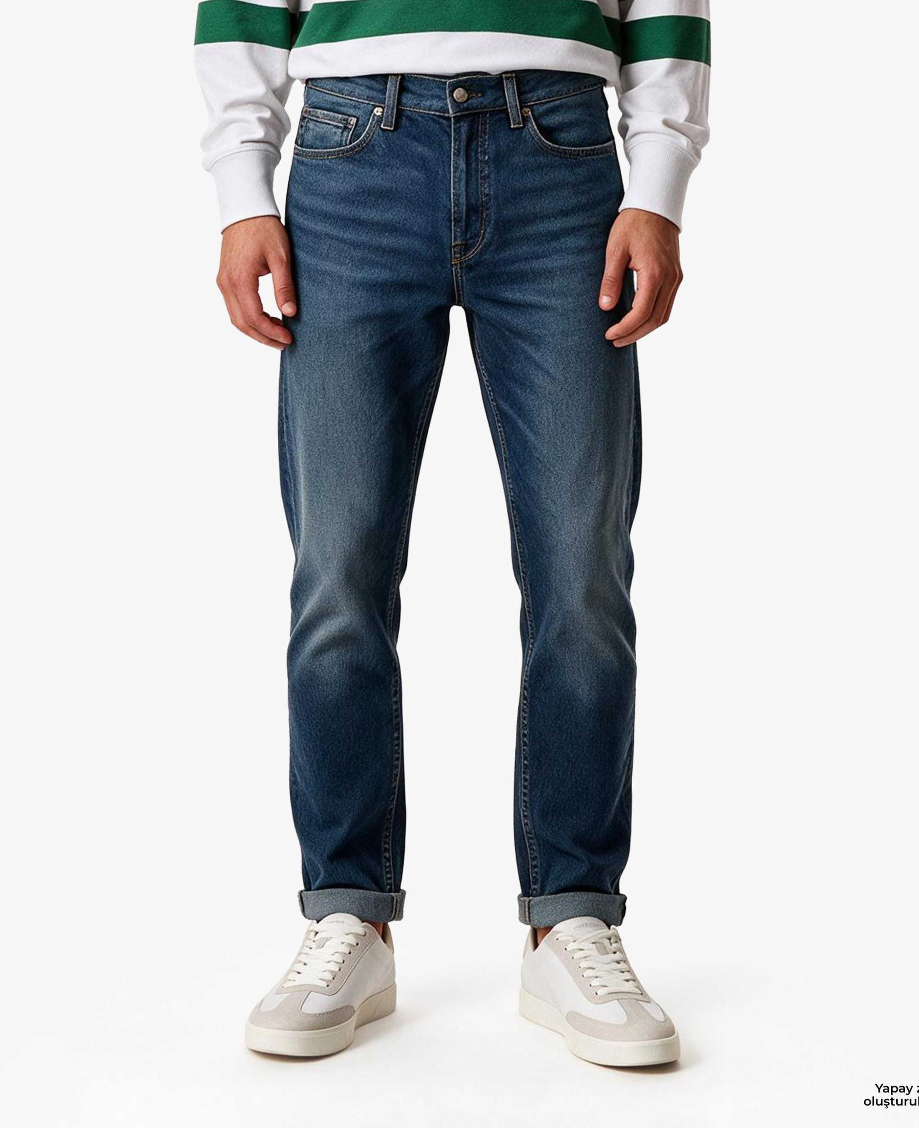 Calvin Klein Classic Taper Celtıc Ocean Erkek Mavi Jean